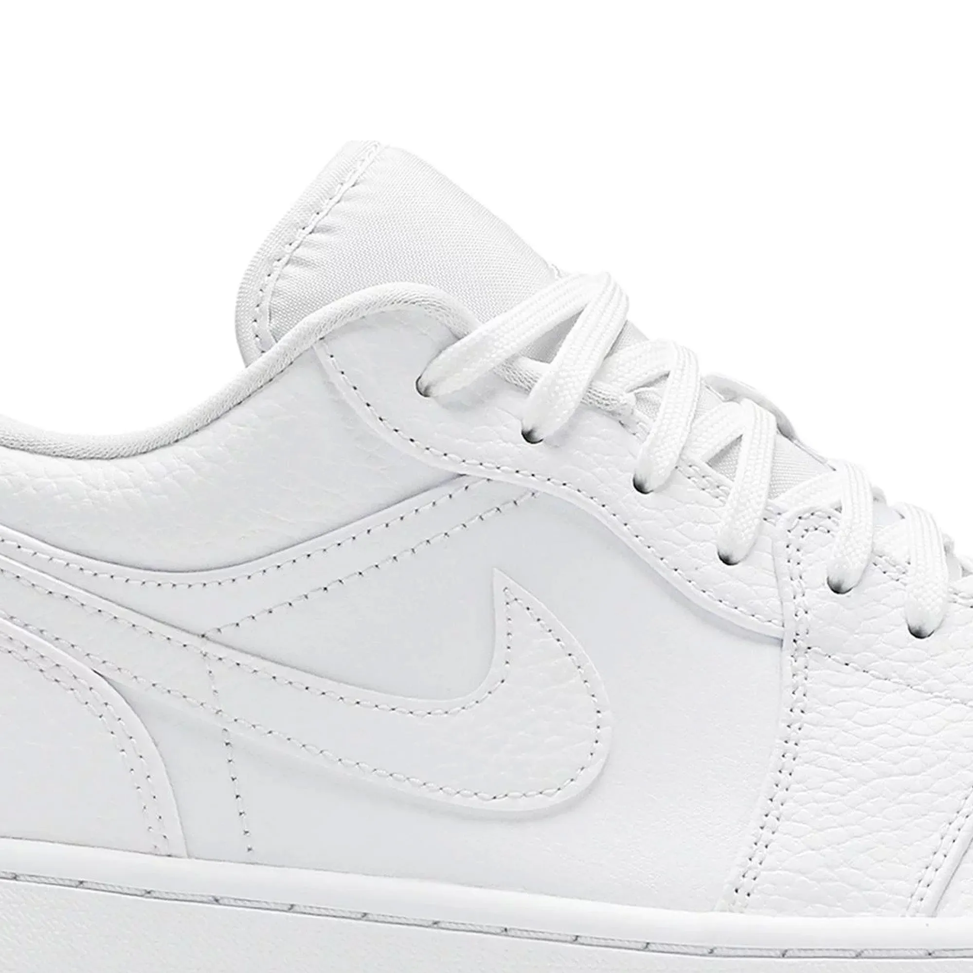 Air Jordan 1 Low 'Triple White Tumbled Leather' (2020)