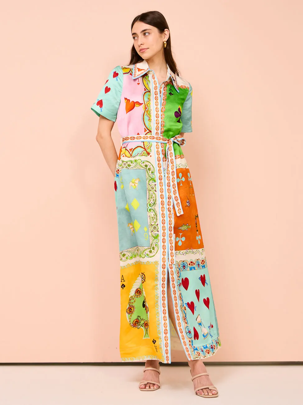 Multi-Colored Alemais Rummy Flattering Shirtdress