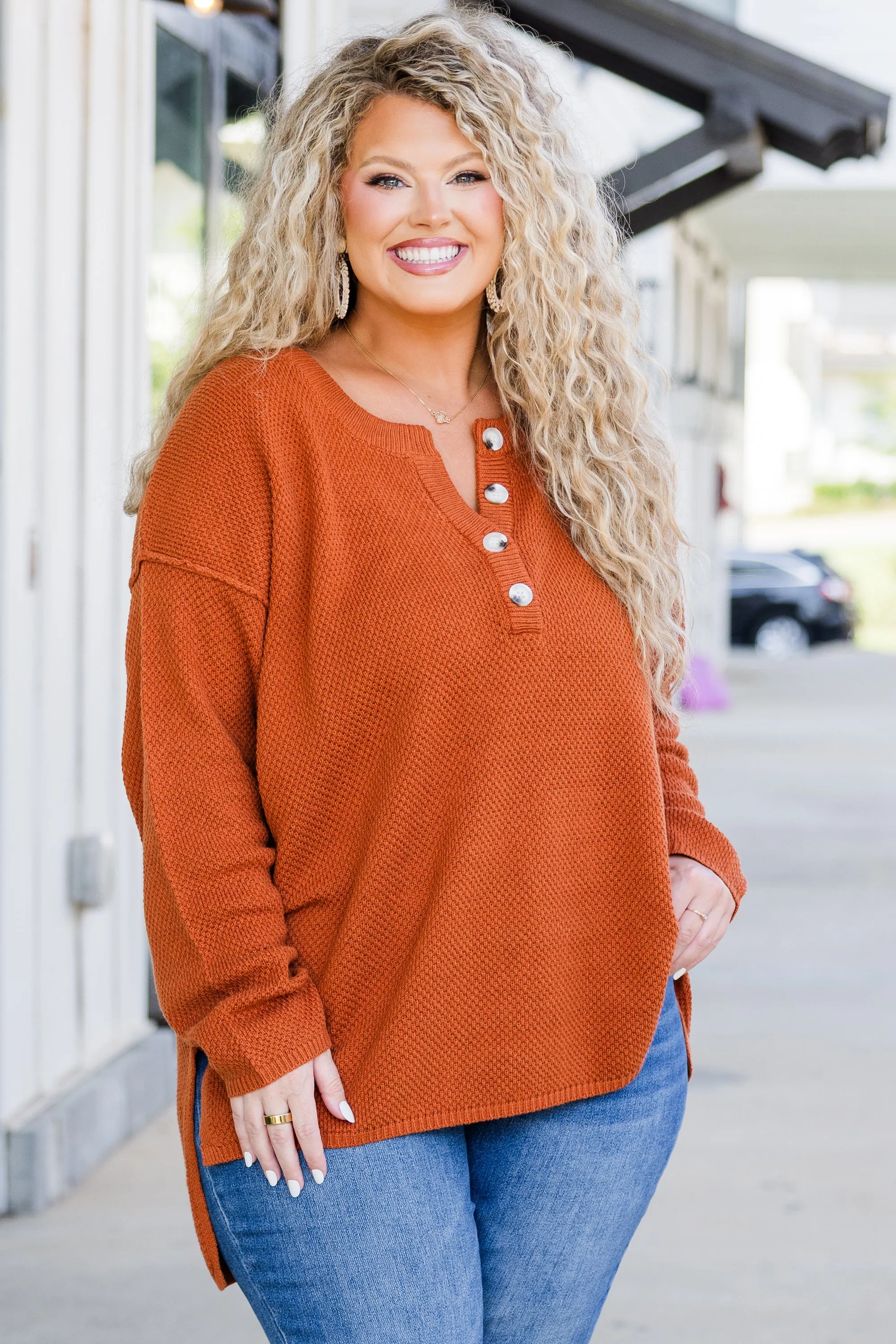 Apple Picking Sweater, Rust