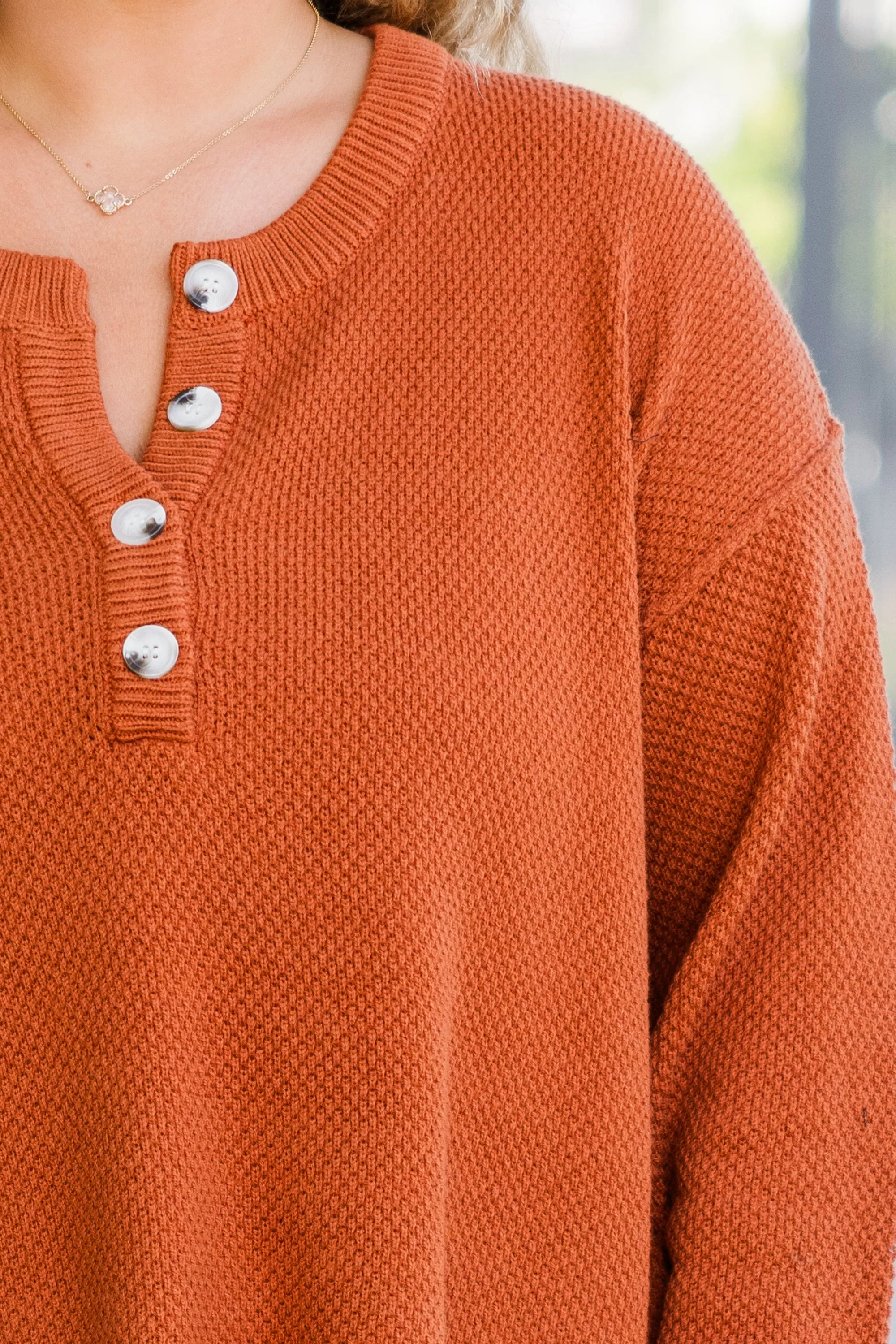 Apple Picking Sweater, Rust