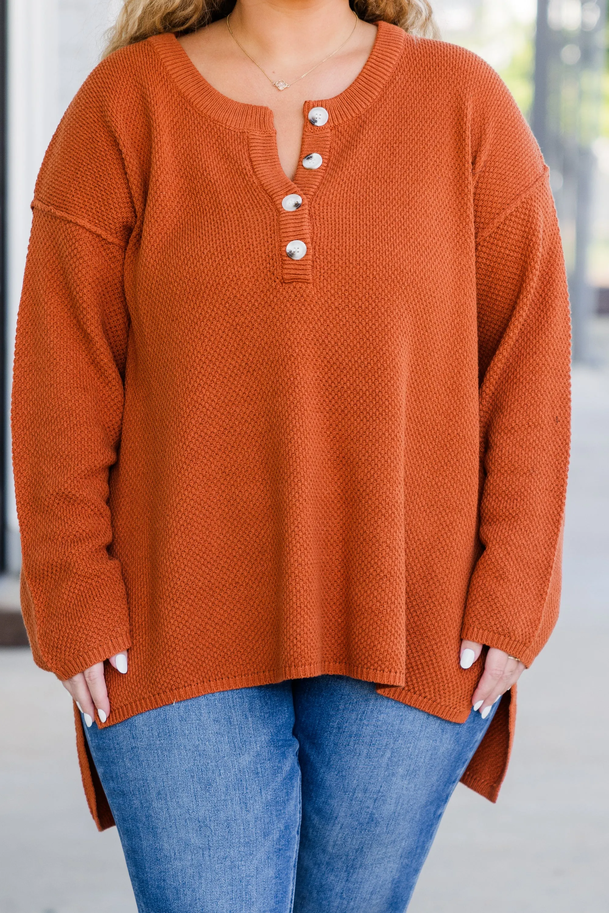 Apple Picking Sweater, Rust