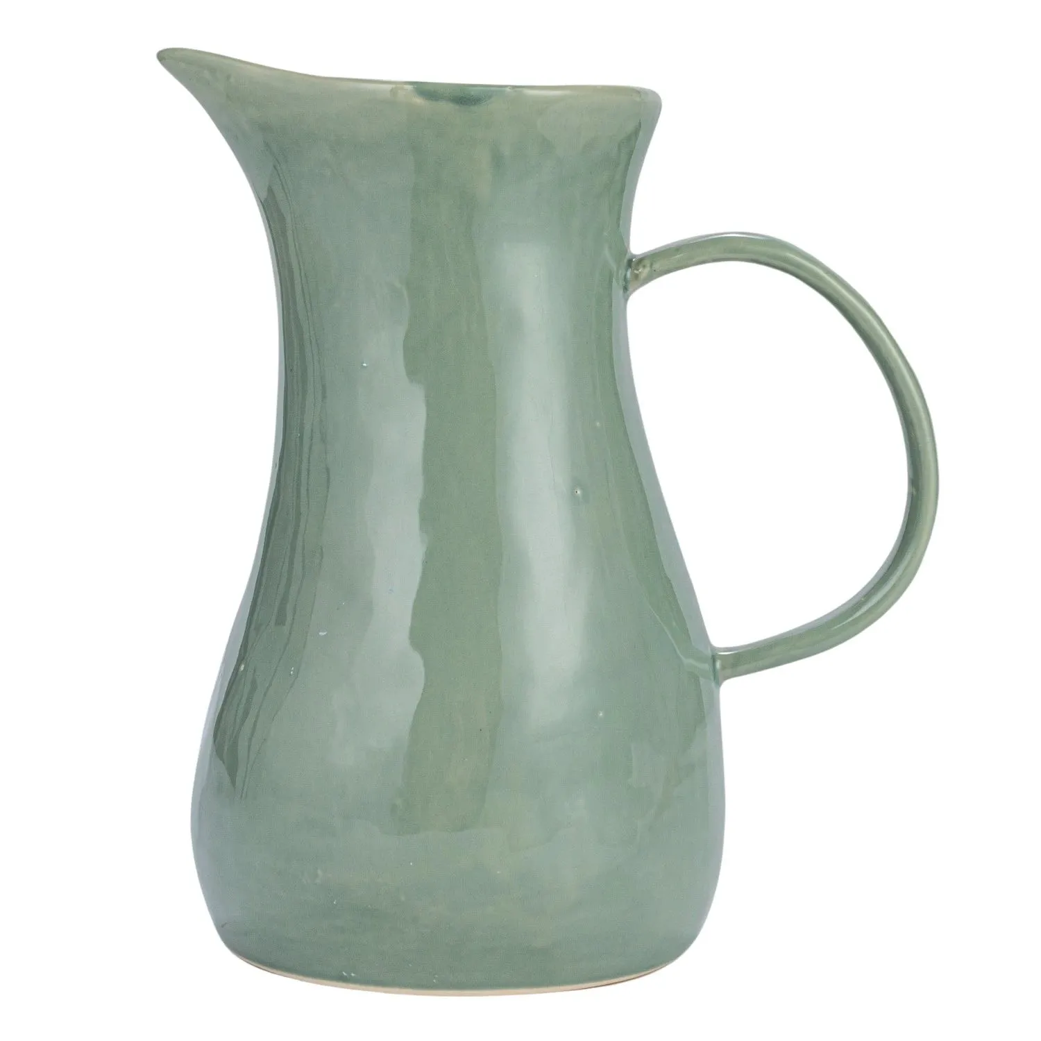 Aqua Floral Stone Pitcher