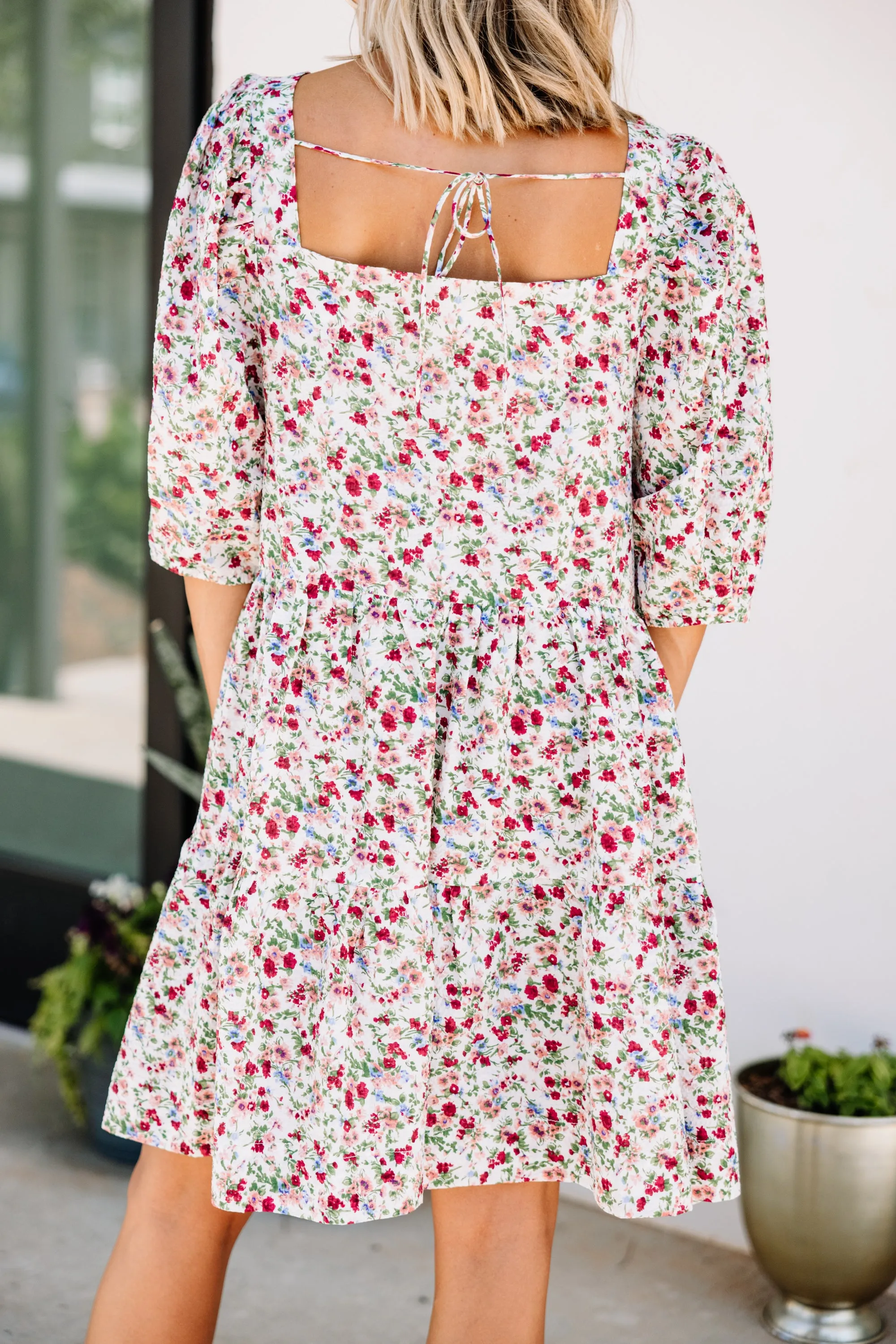 As A Matter Of Fact Pink Ditsy Floral Dress