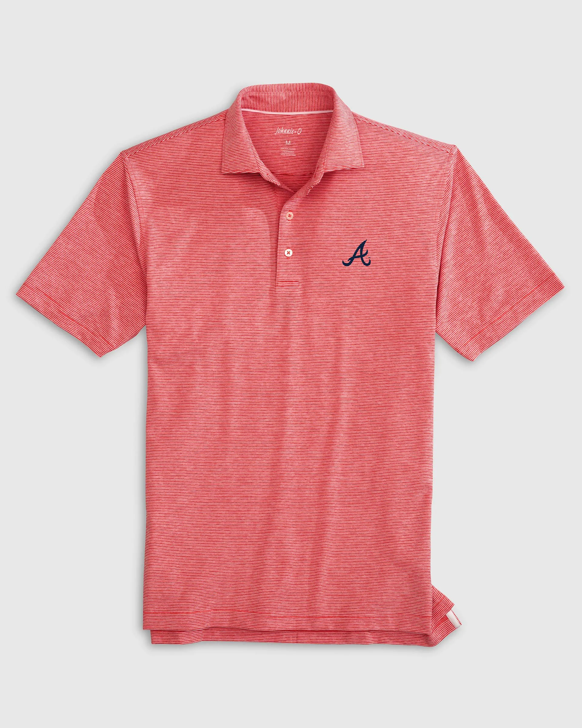 Atlanta Braves Lyndonn Striped Jersey Performance Polo