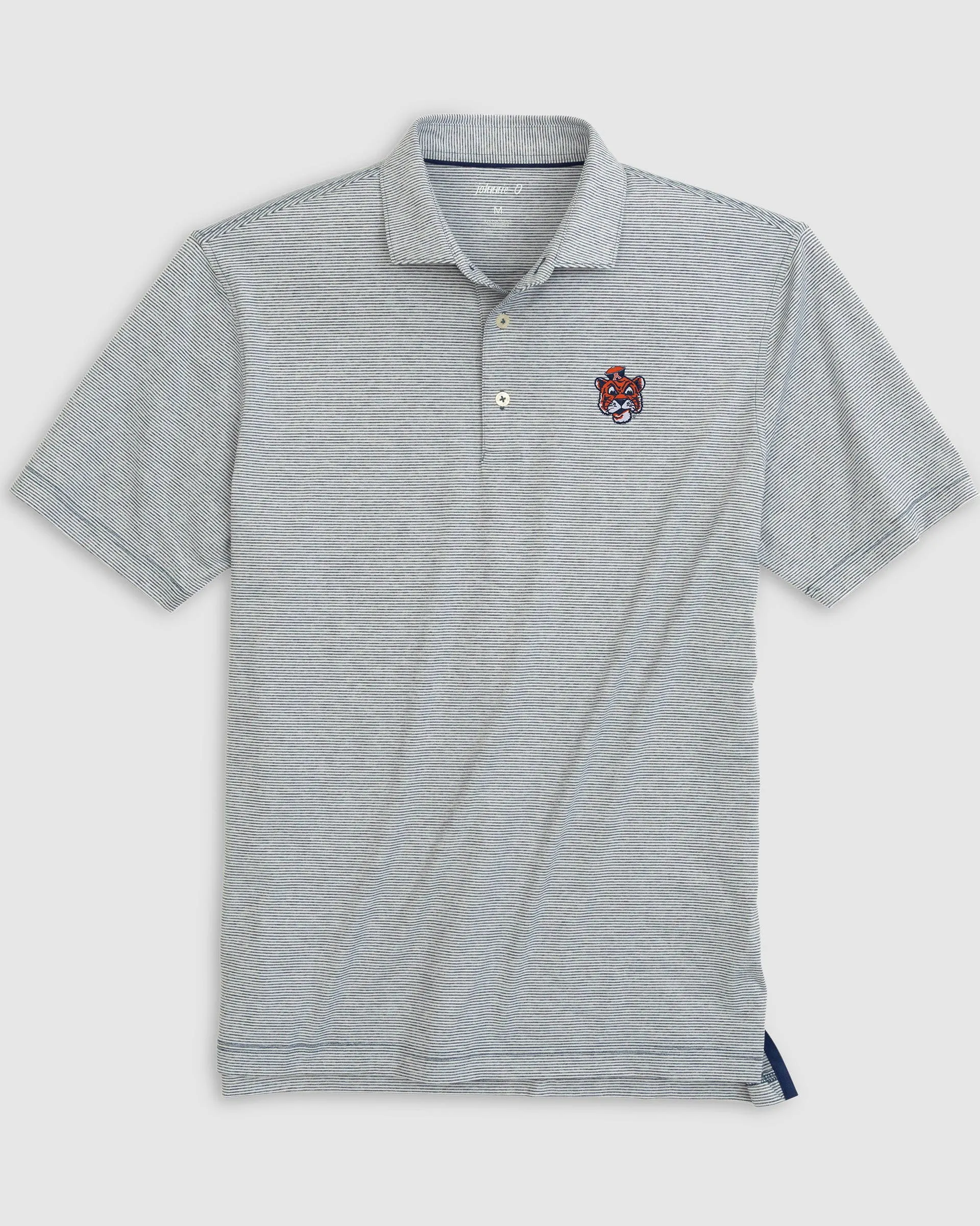 Auburn Lyndonn Striped Jersey Performance Polo - Vault Logo