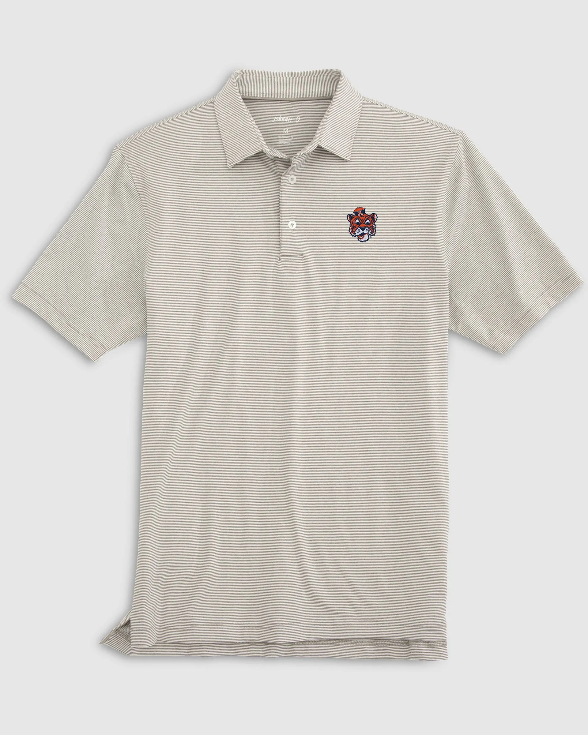 Auburn Lyndonn Striped Jersey Performance Polo - Vault Logo