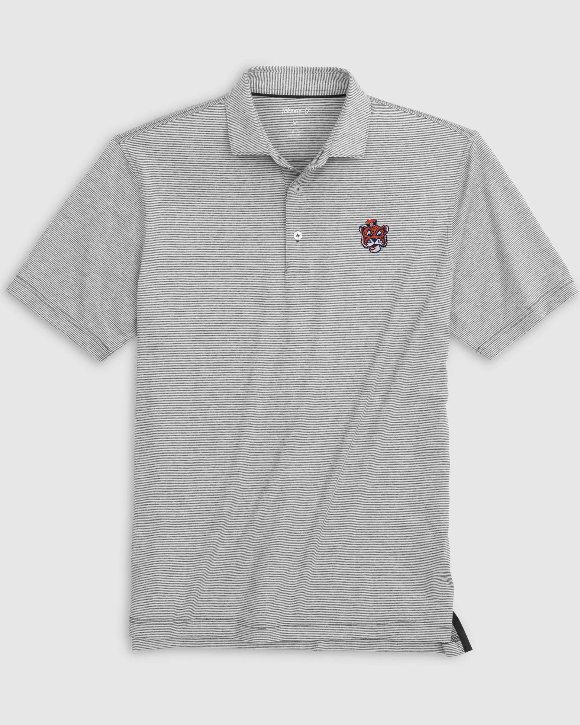 Auburn Lyndonn Striped Jersey Performance Polo - Vault Logo