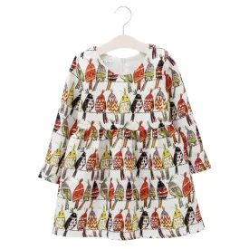 Beautiful Birds Theme Girls Dress