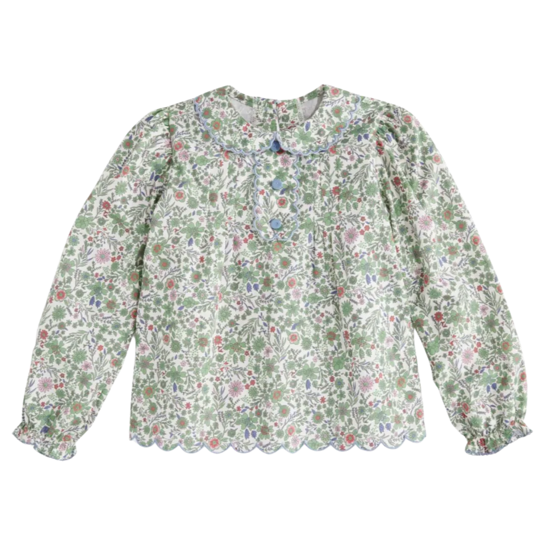 Bella Bliss Blouse - Jade Floral