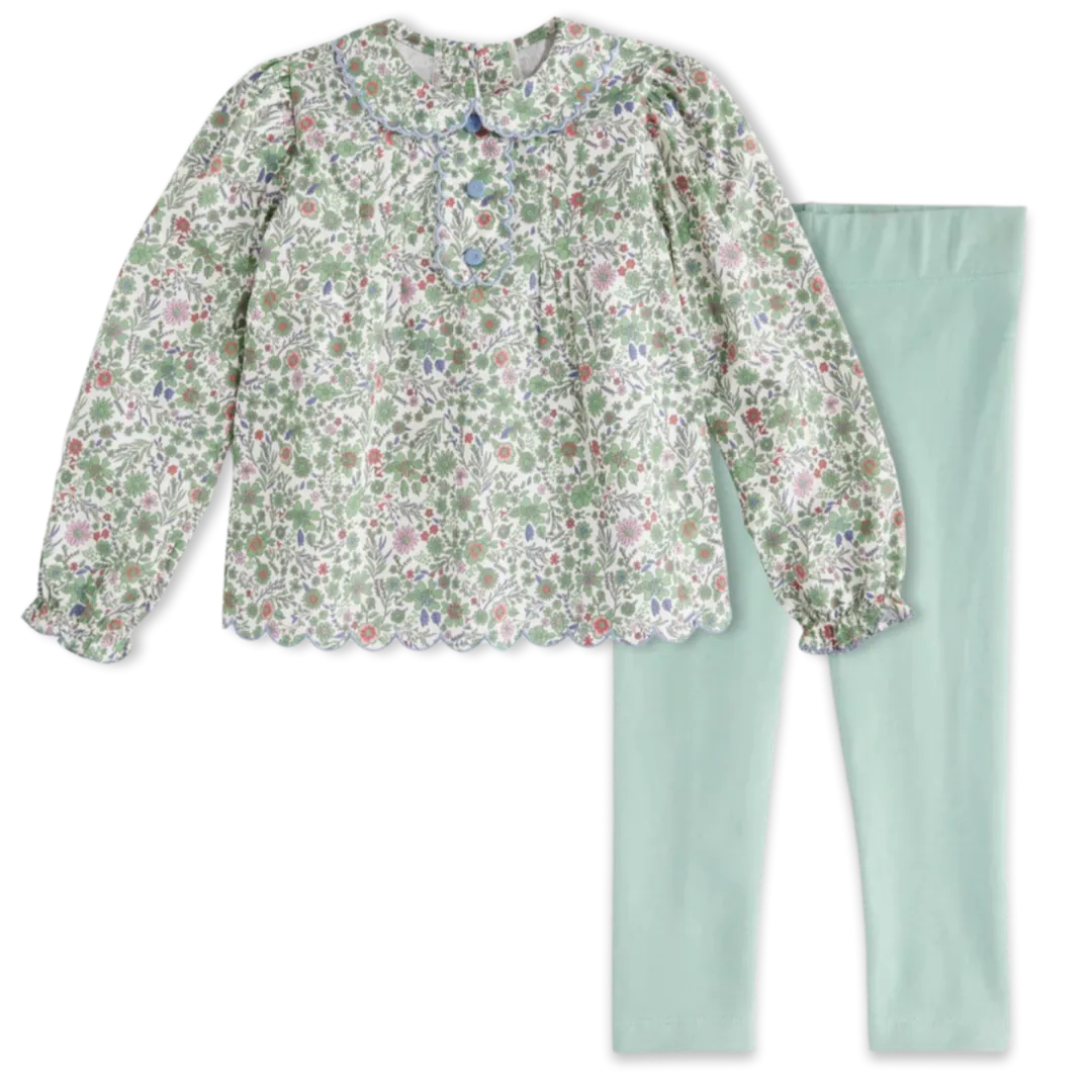 Bella Bliss Blouse - Jade Floral