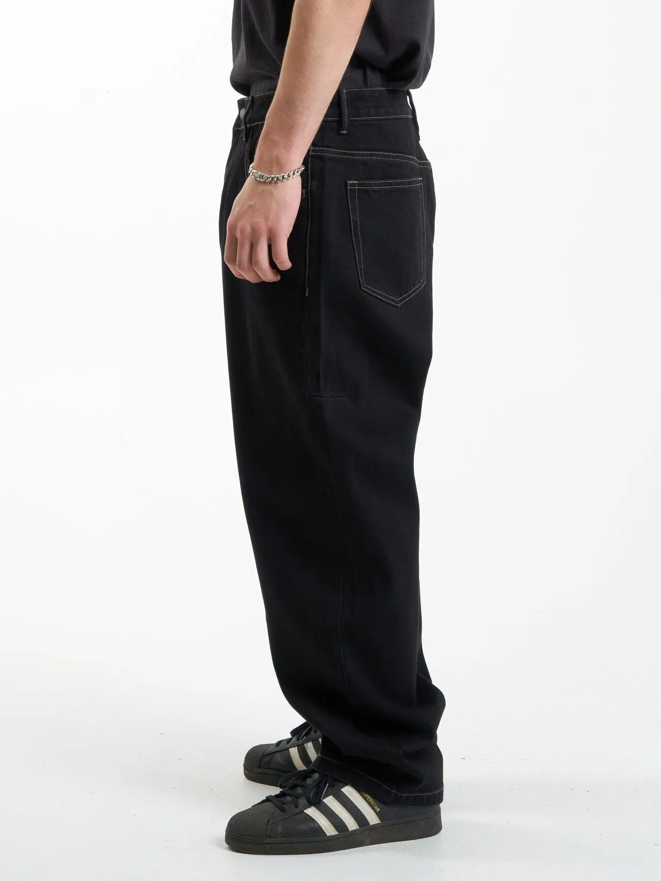 Big Slacker Disorder Embro Denim Jean - Black Rinse