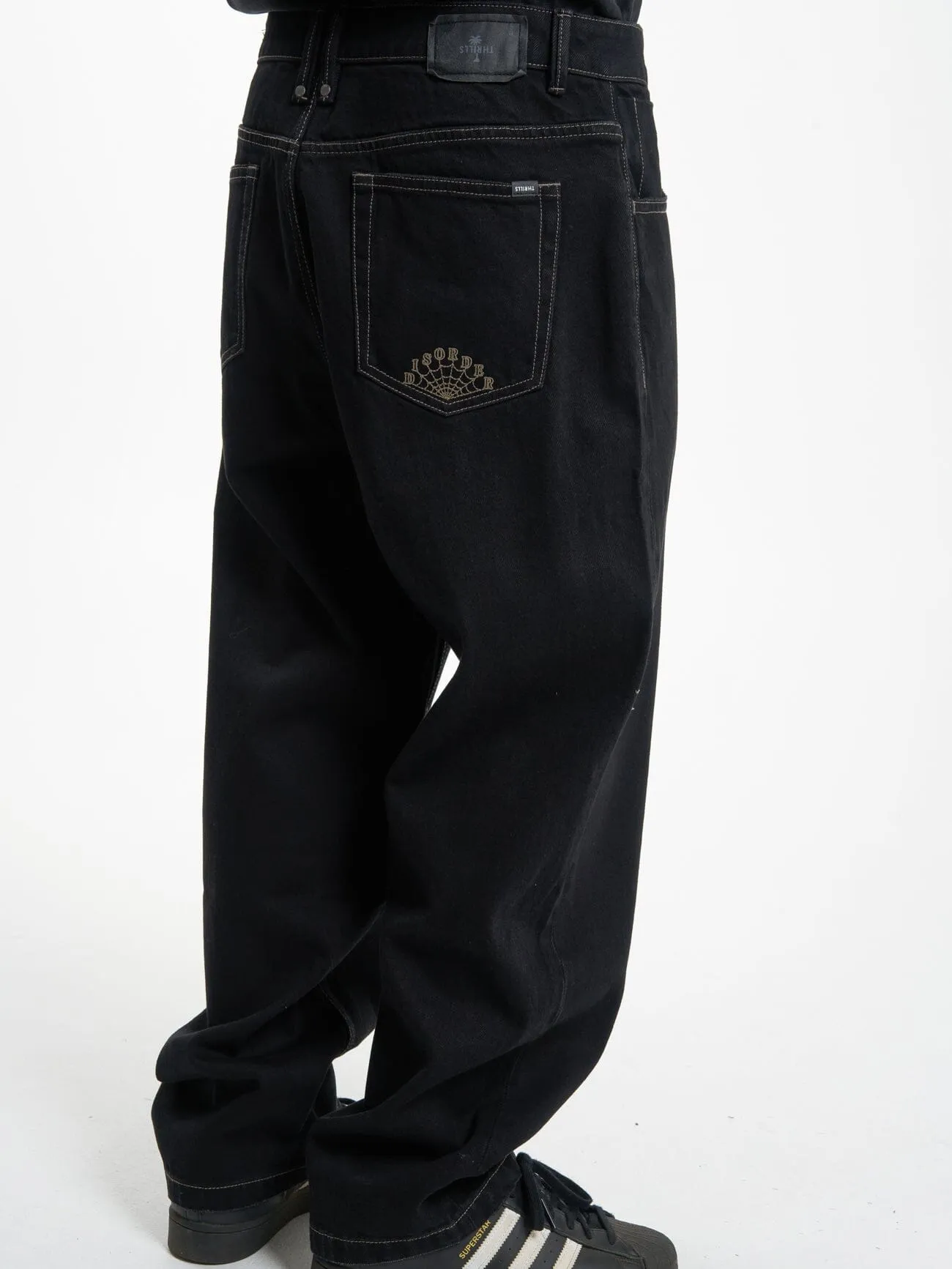 Big Slacker Disorder Embro Denim Jean - Black Rinse