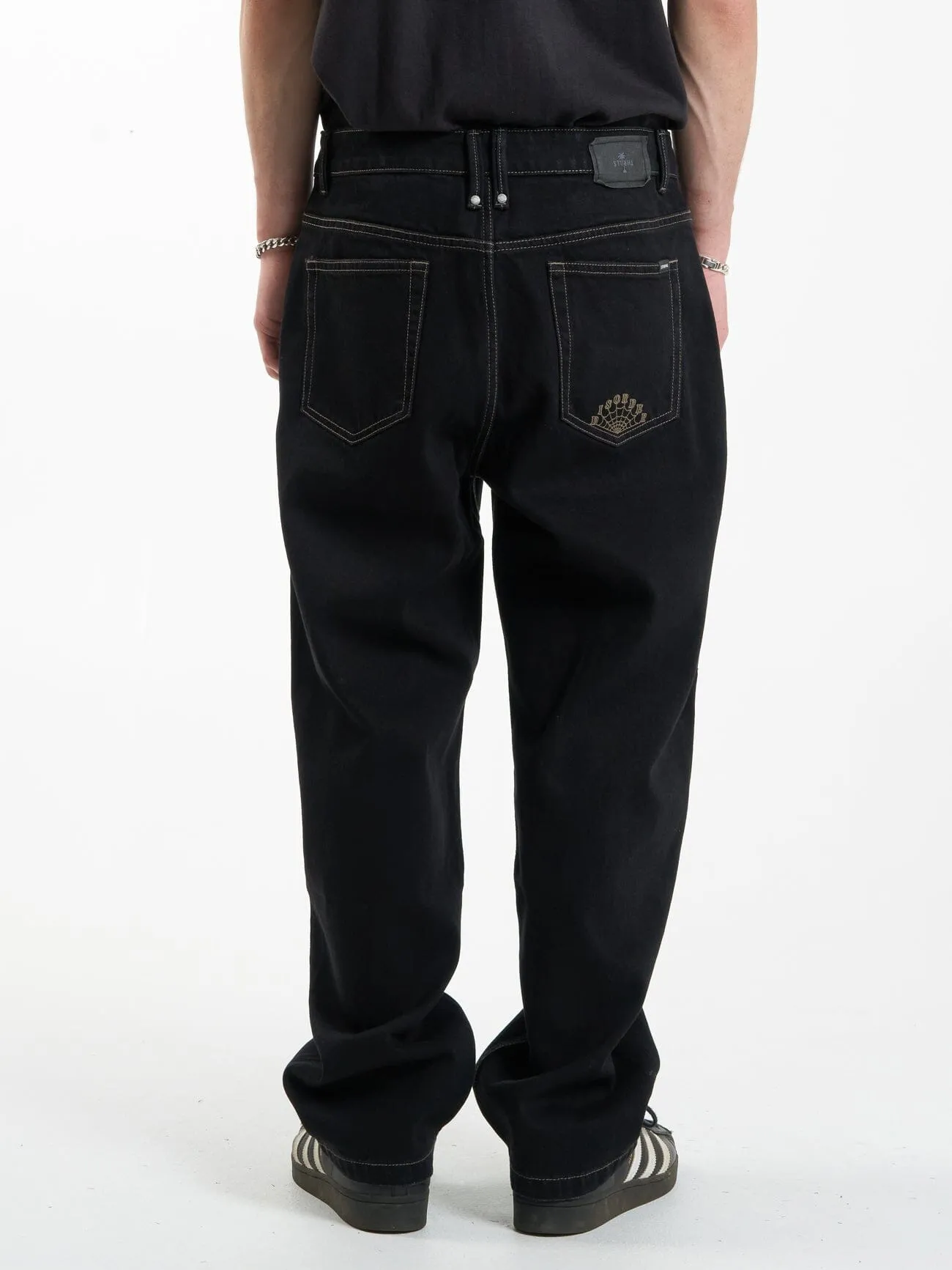 Big Slacker Disorder Embro Denim Jean - Black Rinse