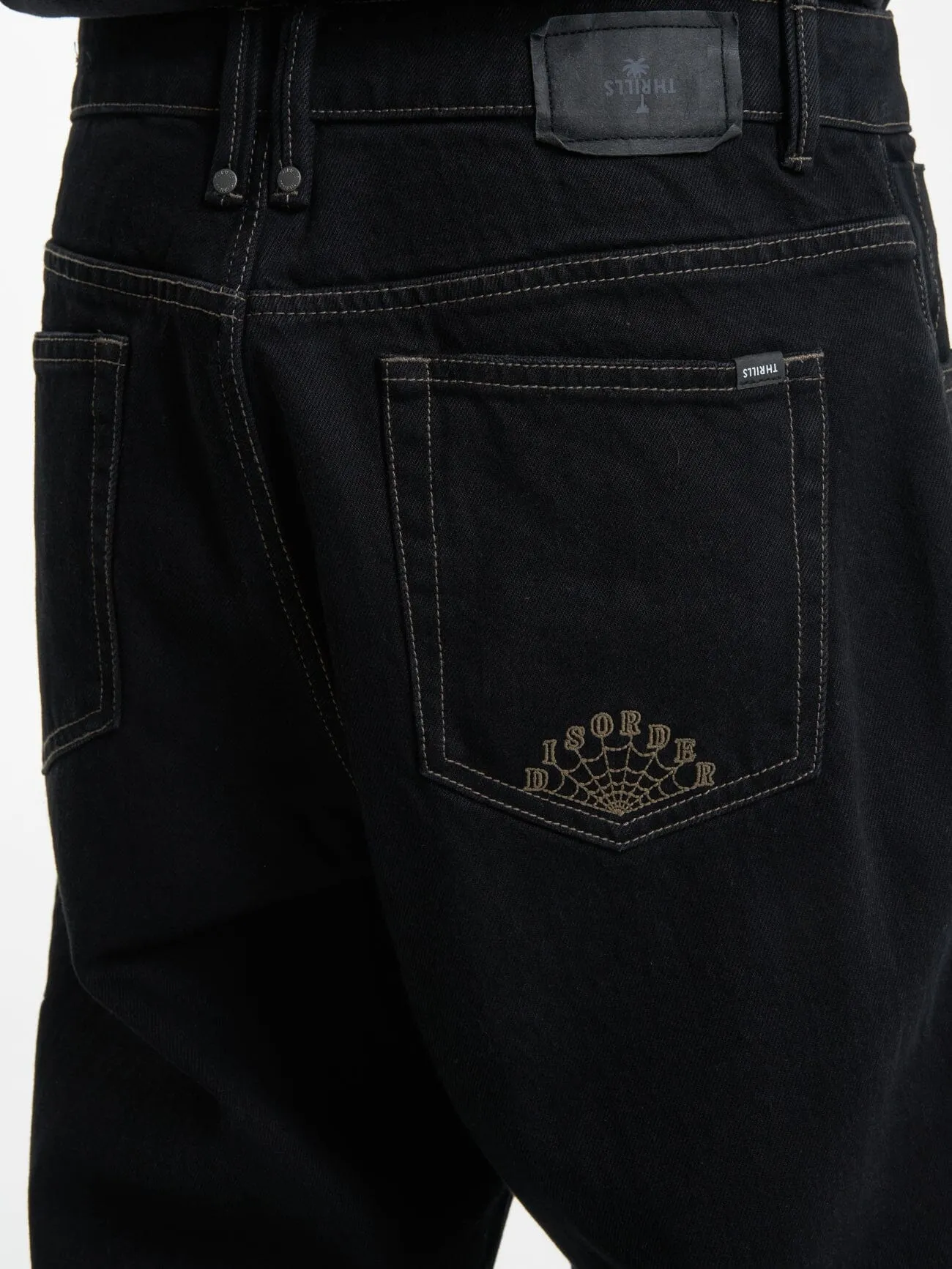 Big Slacker Disorder Embro Denim Jean - Black Rinse