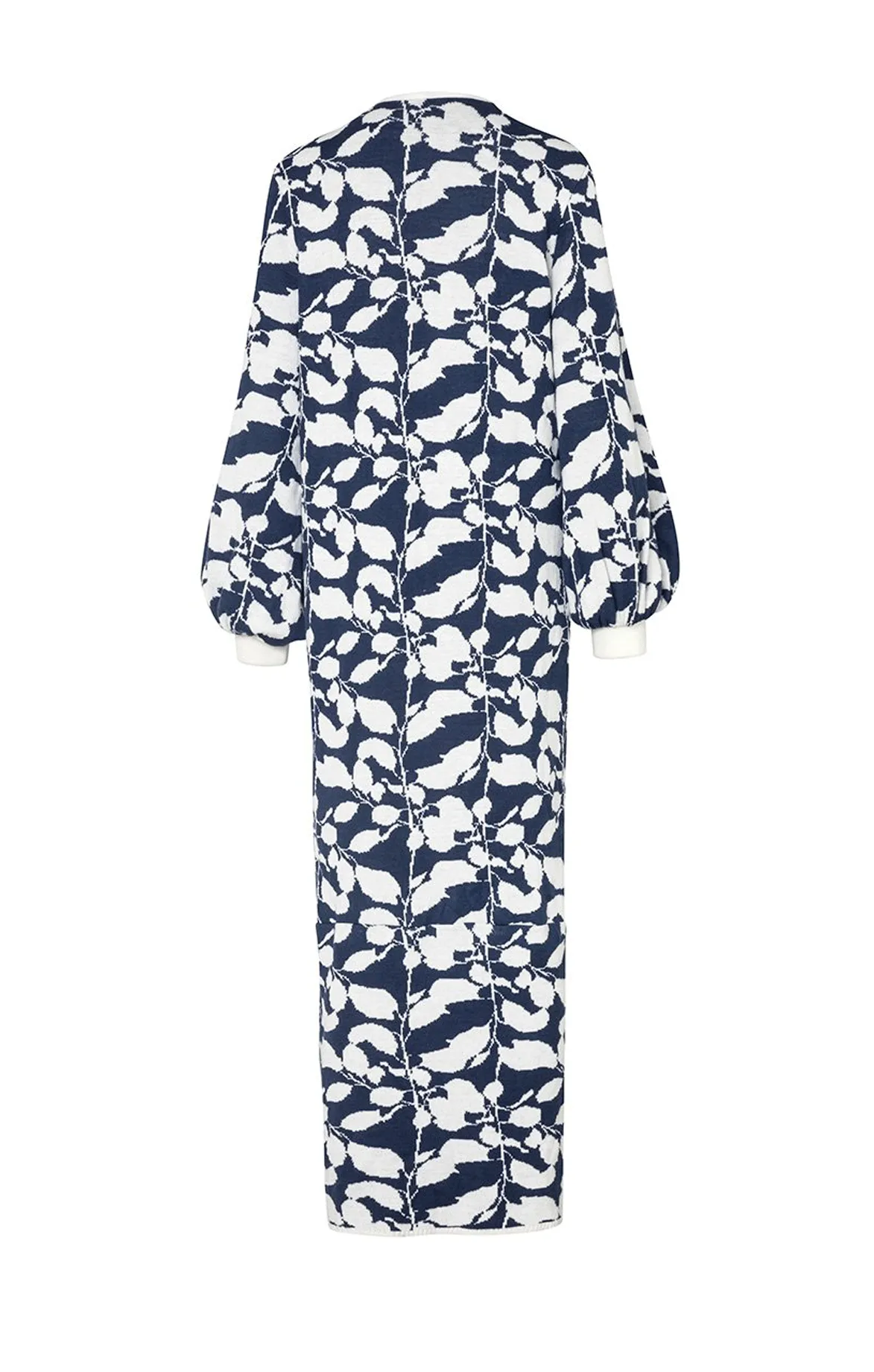 Blue Balloon Sleeves Printed Kimono