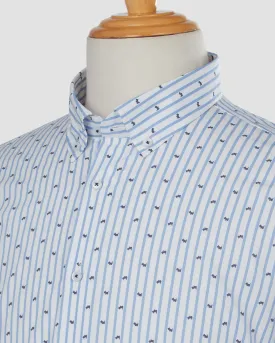 Blue Flake Striped Shirt