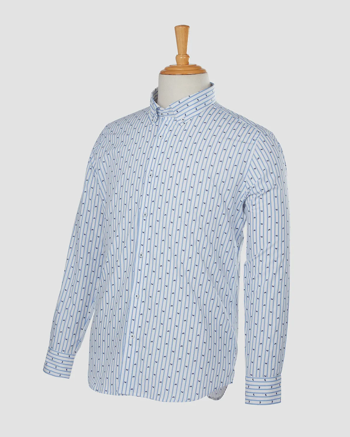 Blue Flake Striped Shirt