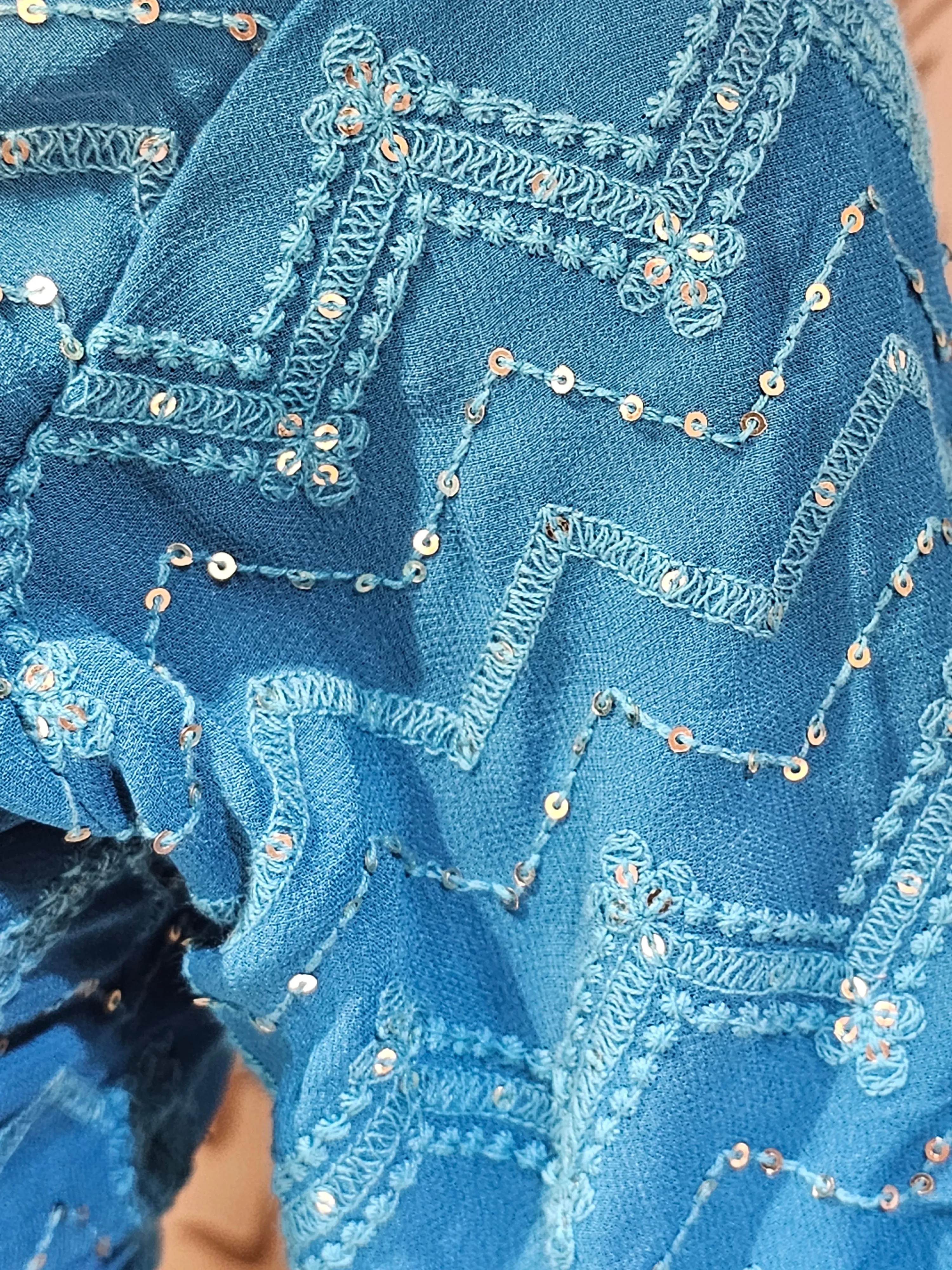 Blue Floral Lehenga Choli