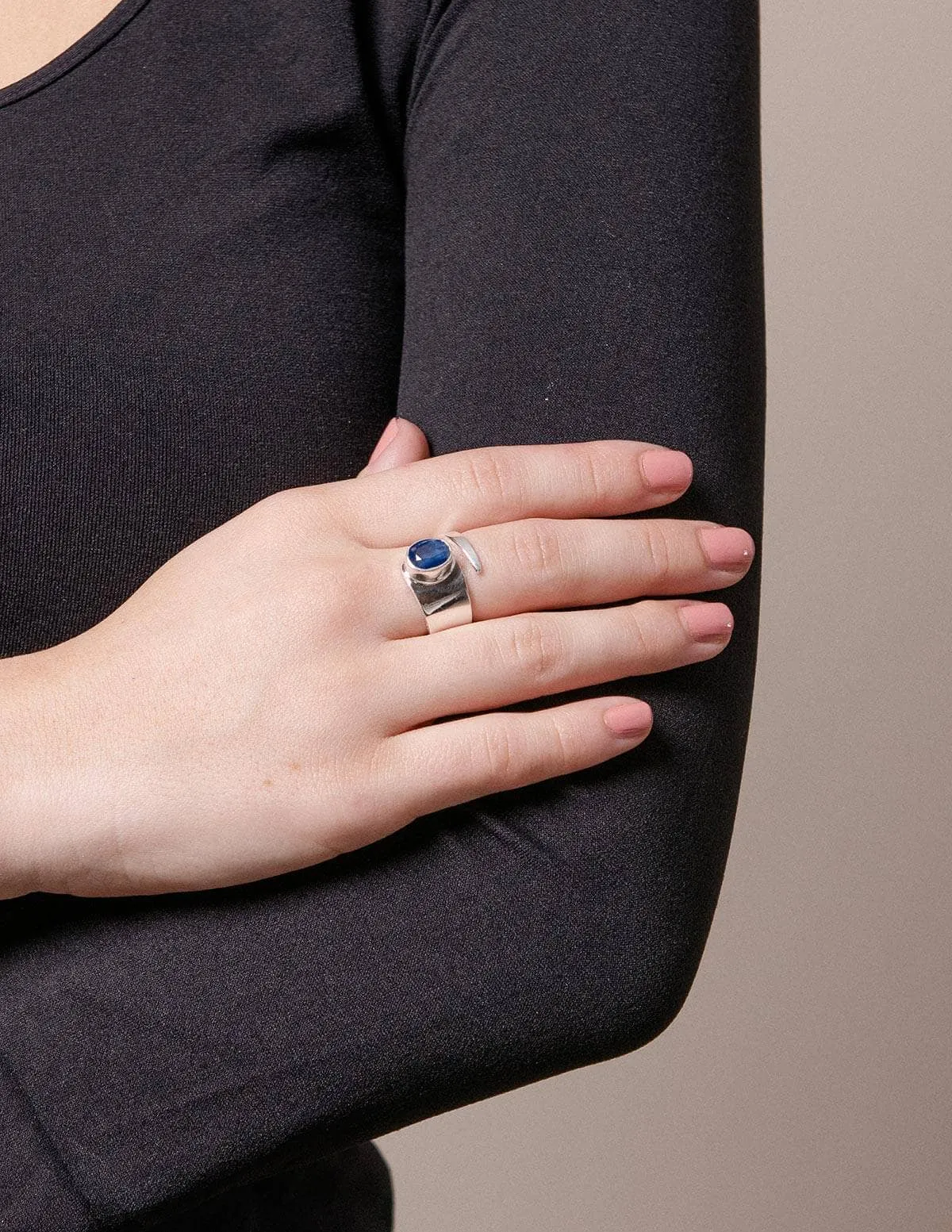 Blue Kyanite Silver Ring