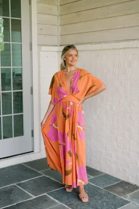 Breezy Maxi Dress-Apricot Pink