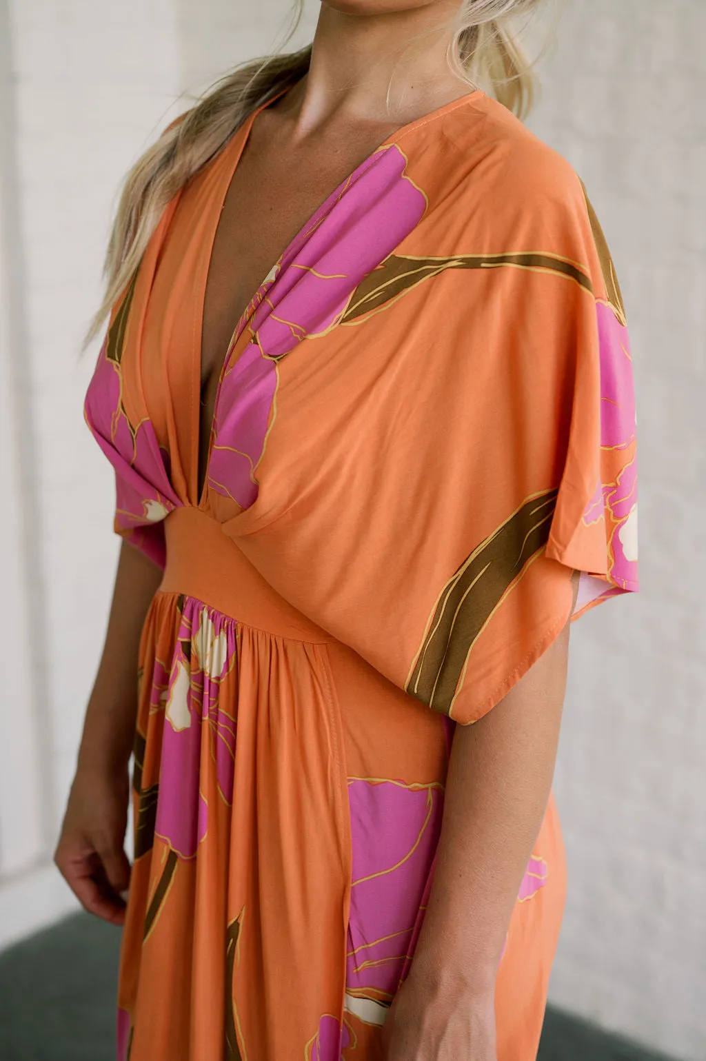 Breezy Maxi Dress-Apricot Pink