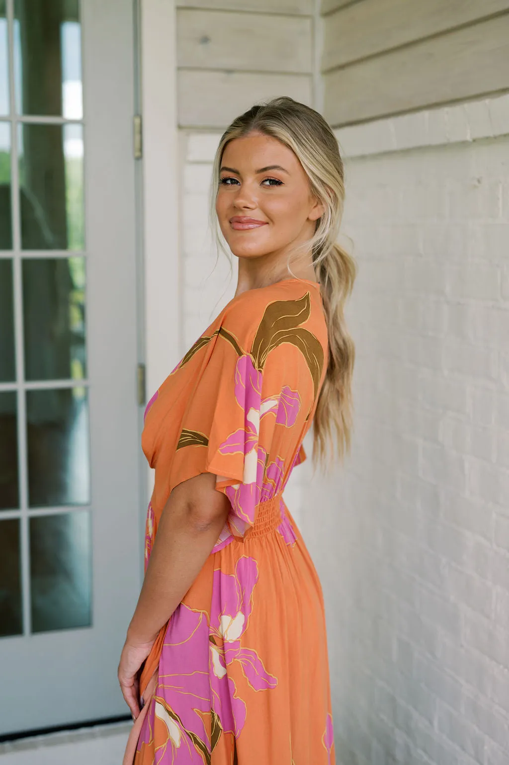 Breezy Maxi Dress-Apricot Pink