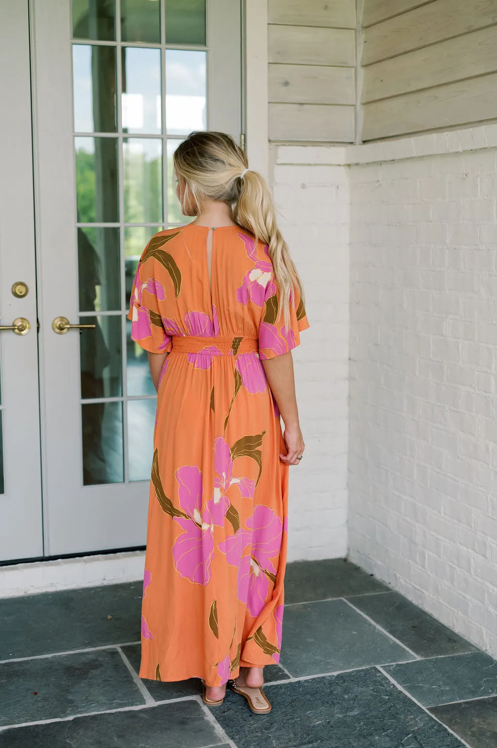 Breezy Maxi Dress-Apricot Pink