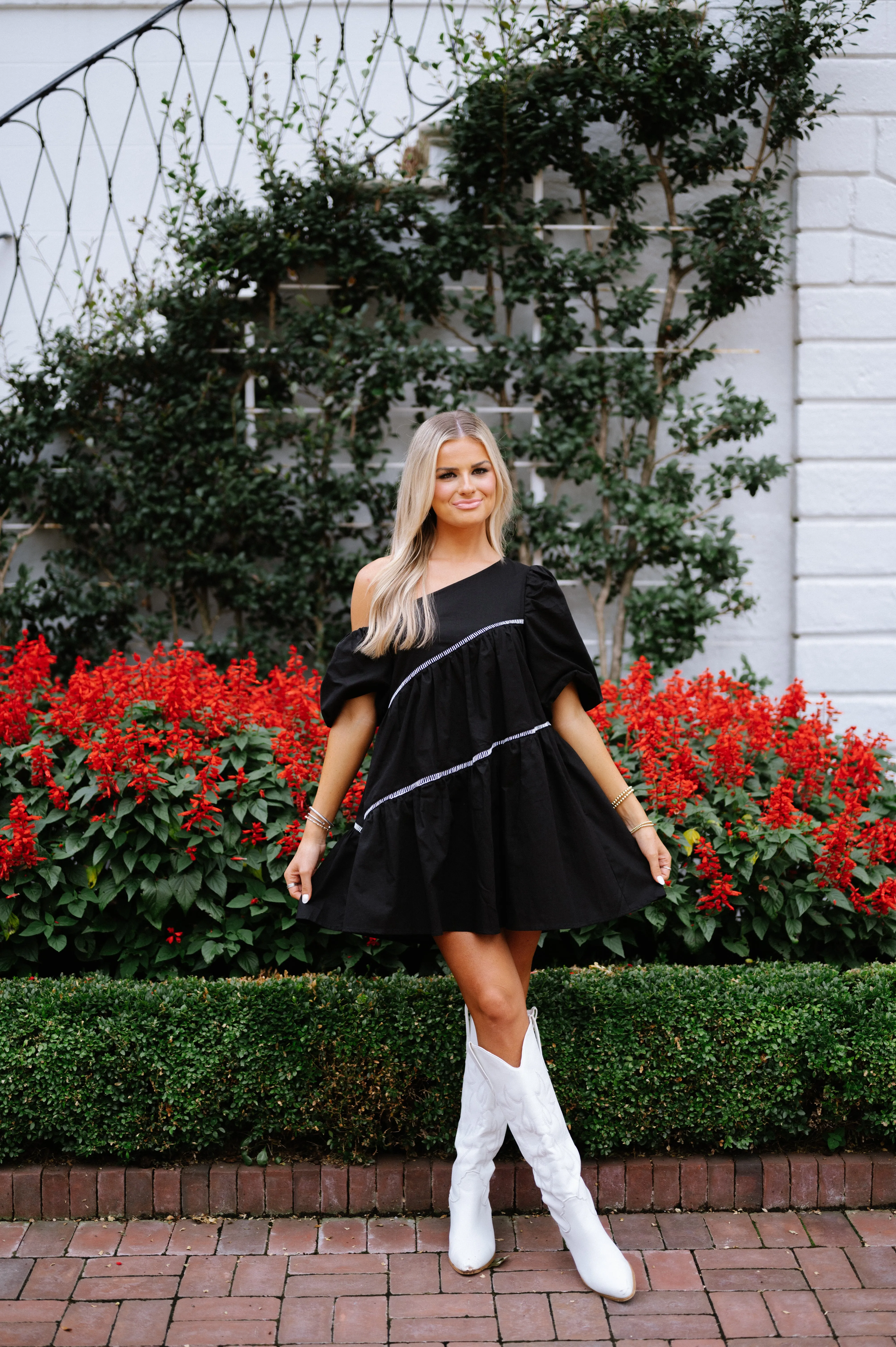 Bryant Tiered Dress-Black