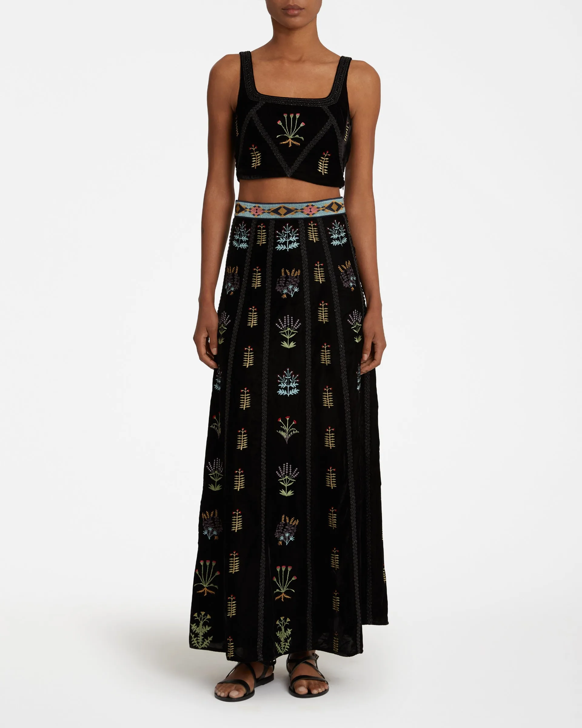 Camille Skirt with Agra Embroidery