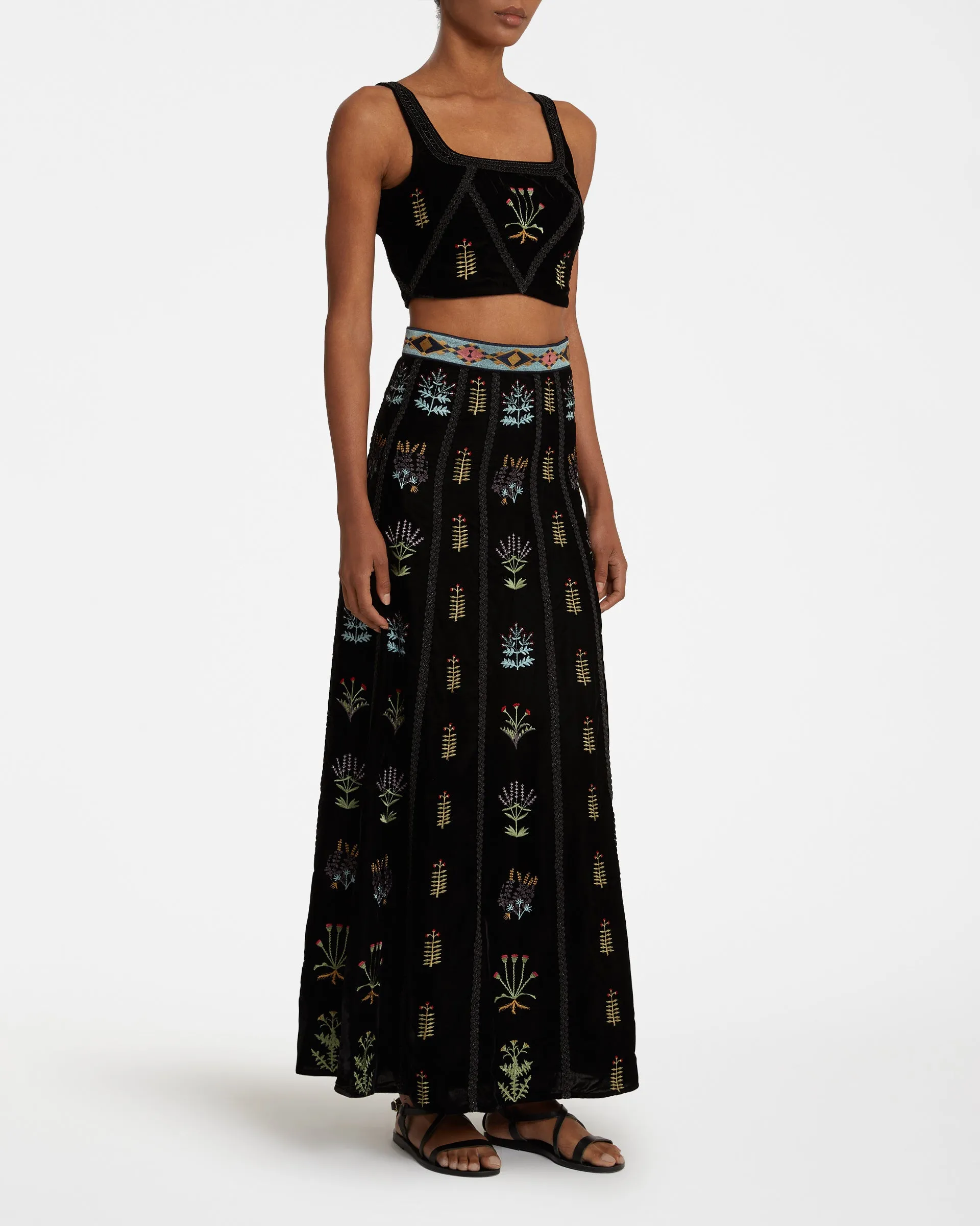 Camille Skirt with Agra Embroidery