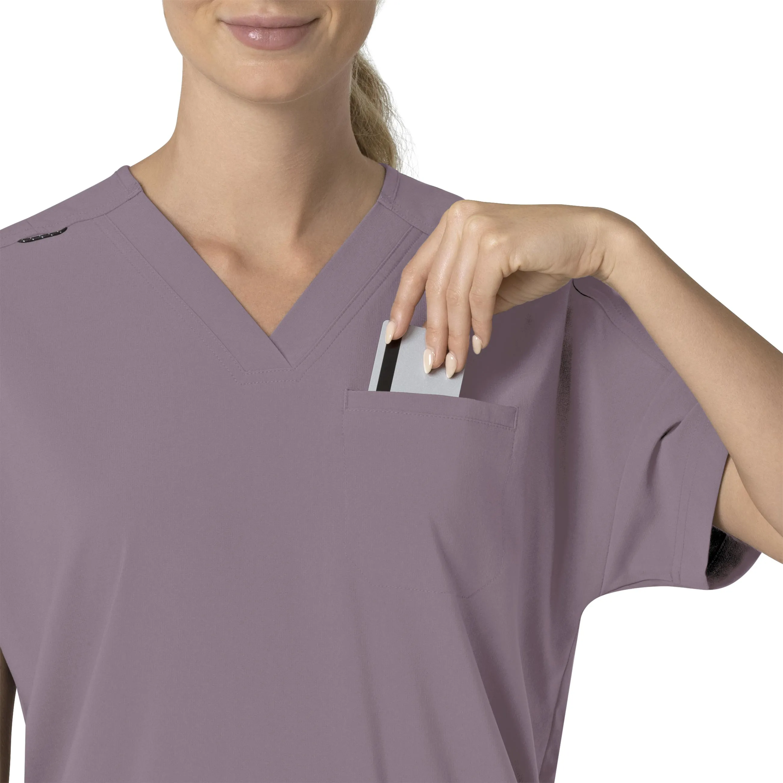 Carhartt Force Cross-Flex Women's Oversized V-Neck Scrub Top - Lavender Mist