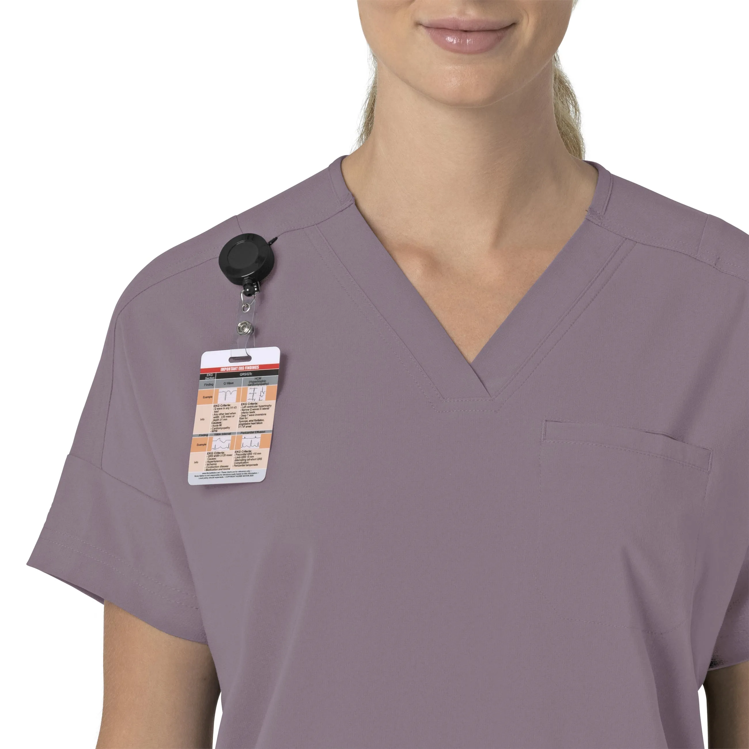 Carhartt Force Cross-Flex Women's Oversized V-Neck Scrub Top - Lavender Mist