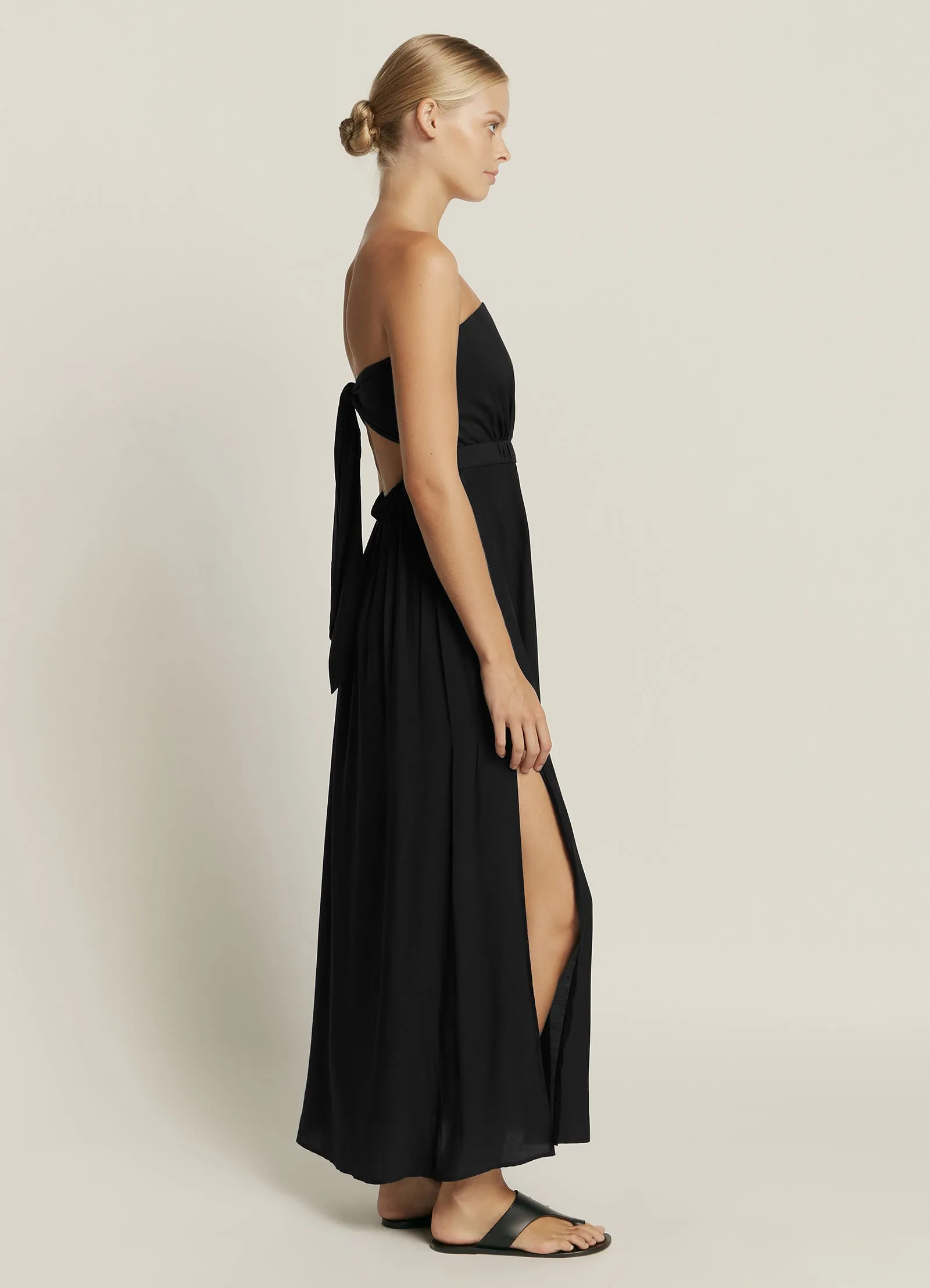 Casa Lucia Bandeau Maxi Dress - Black