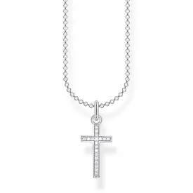 CHARMING COLLECTION CZ PAVE CROSS NECKLACE 38-45CM