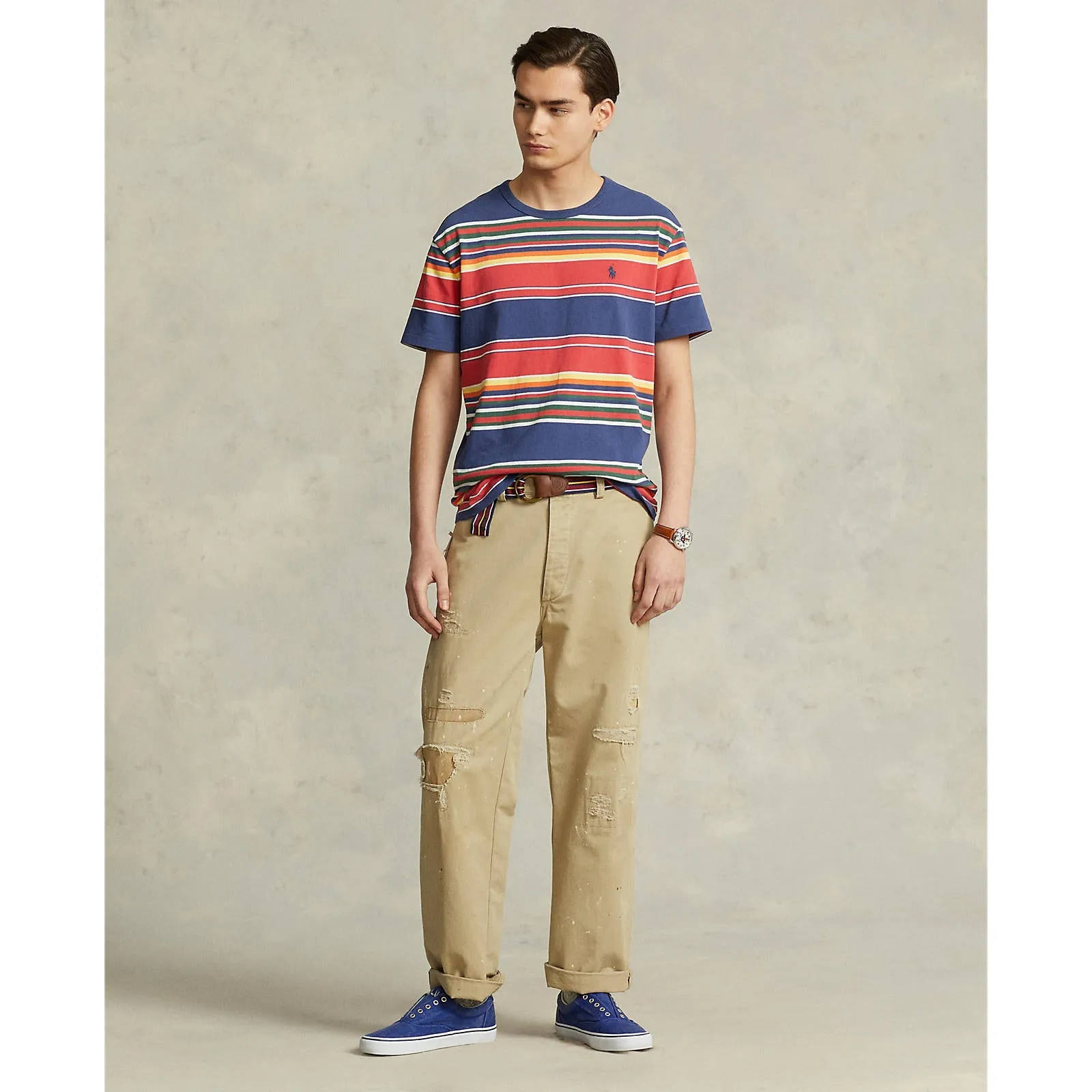 Classic Fit Striped - T-Shirt - Navy Multi