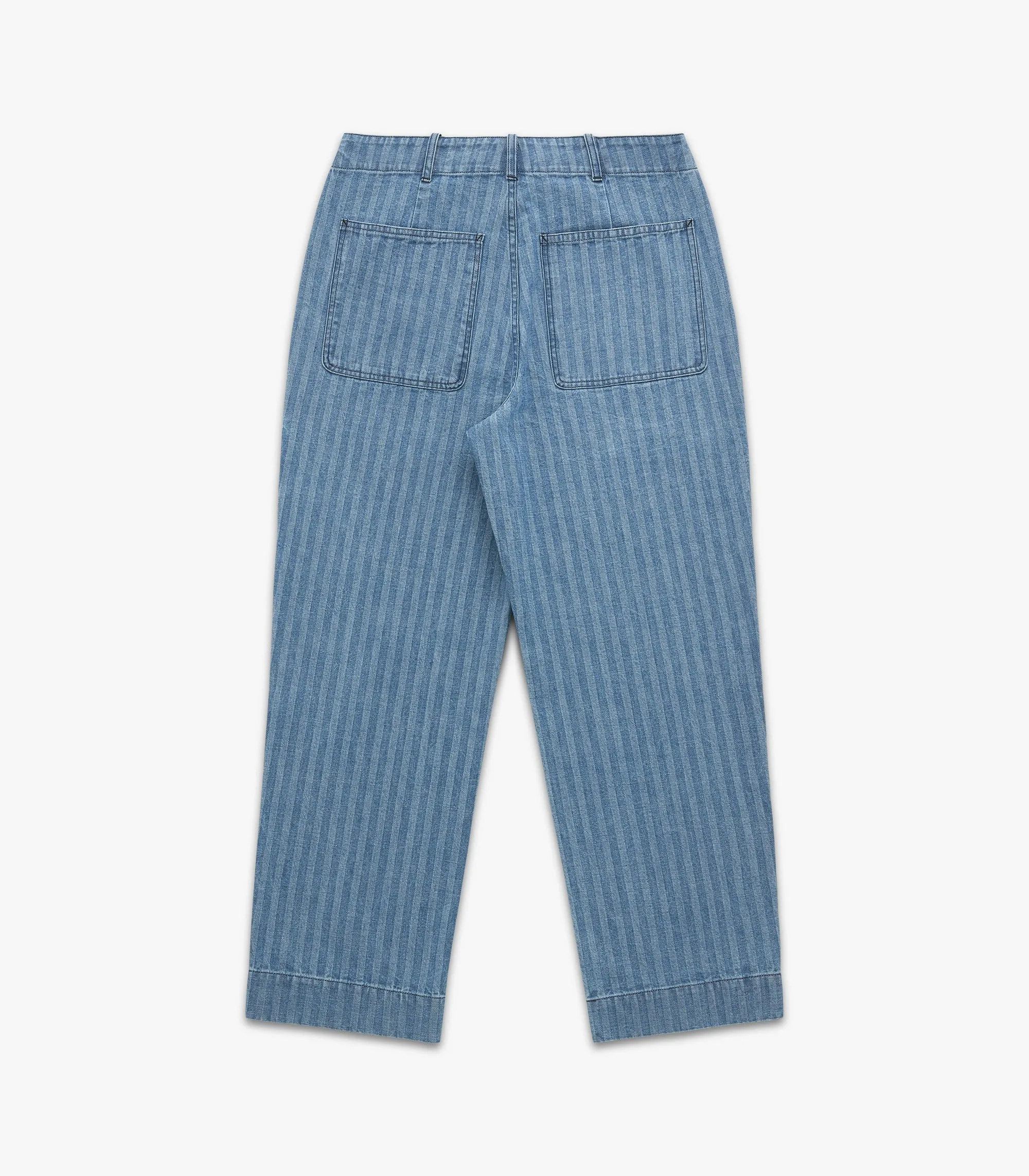 Cliff Denim Pant | Light Wash Fisher Stripe | Knickerbocker