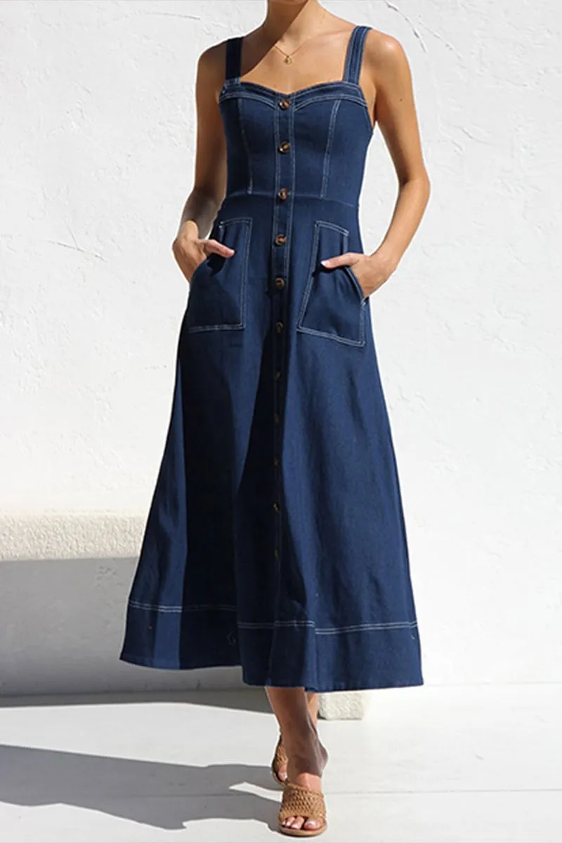 Comfy Denim Maxi Dress