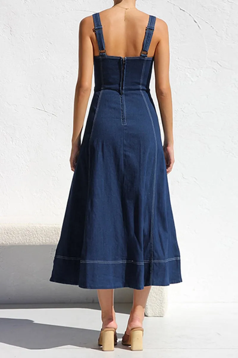 Comfy Denim Maxi Dress