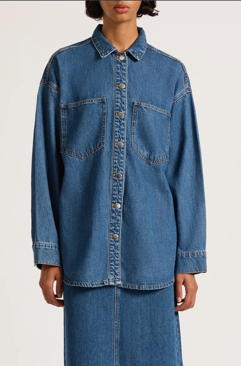 Denim Overshirt Vintage Blue