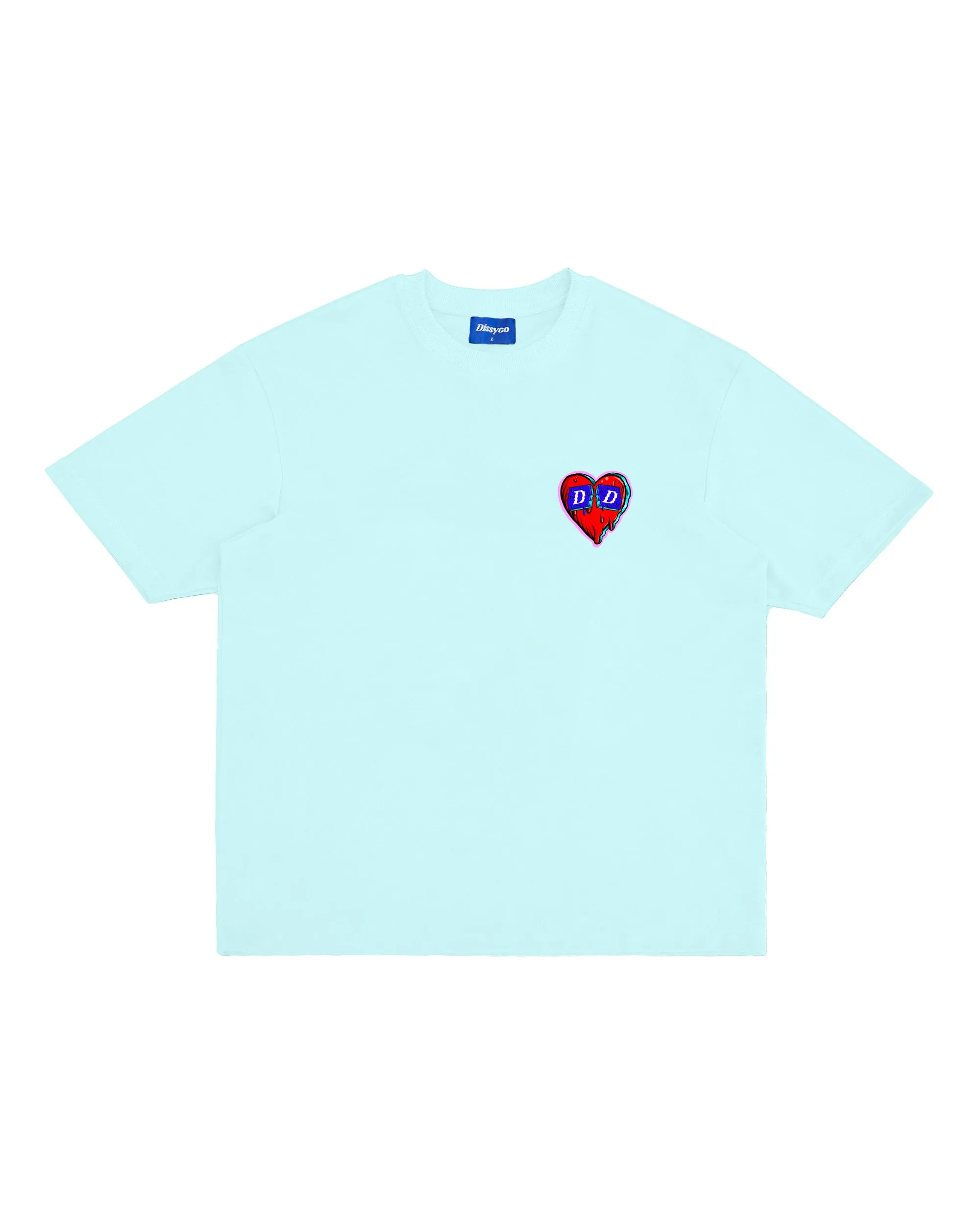 DISSYCO HEART TEE (BLACK, WHITE, CREAM WHITE, LIGHT BLUE, BLUE, GREEN, PURPLE)