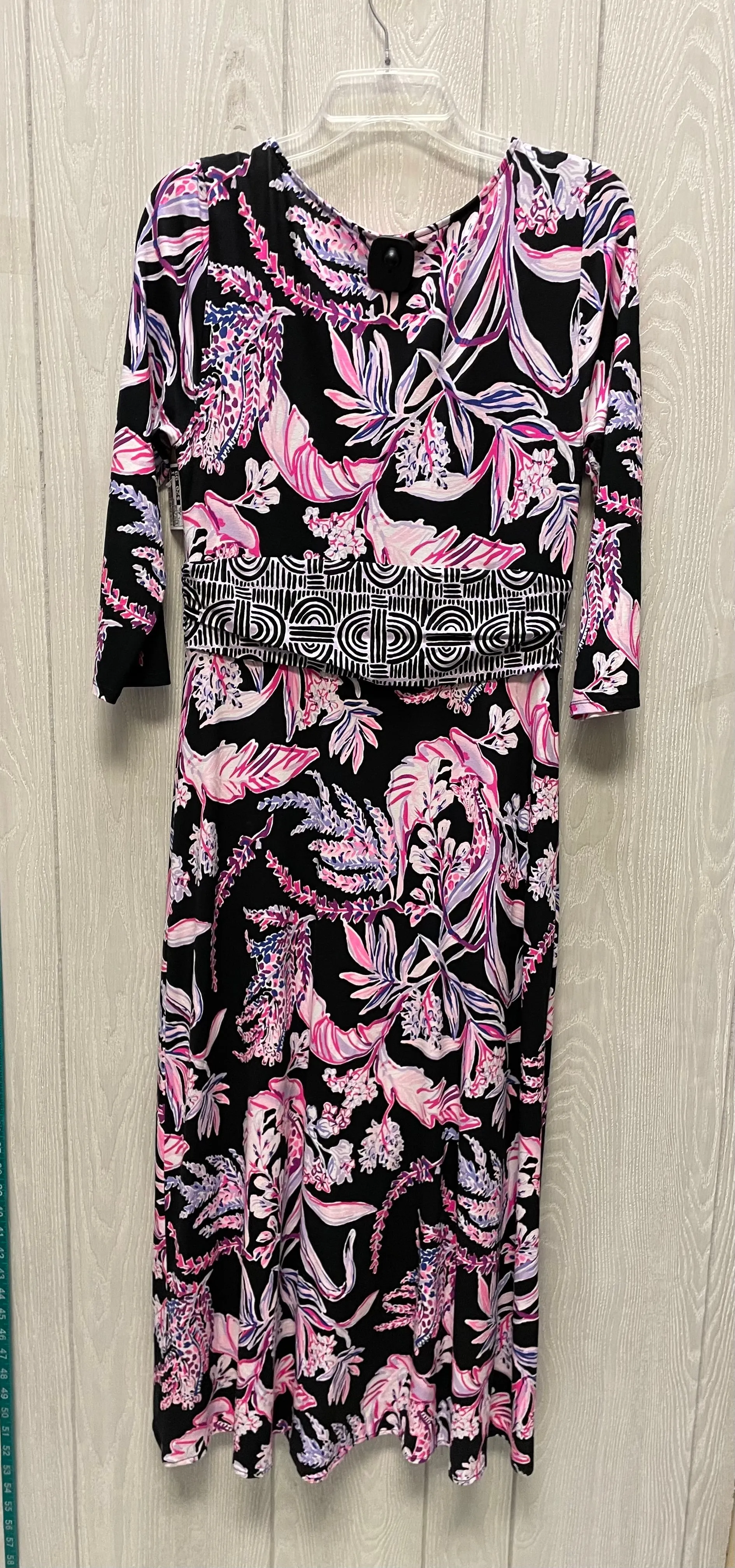 Dress Designer By Lilly Pulitzer In Black & Pink, Size:L