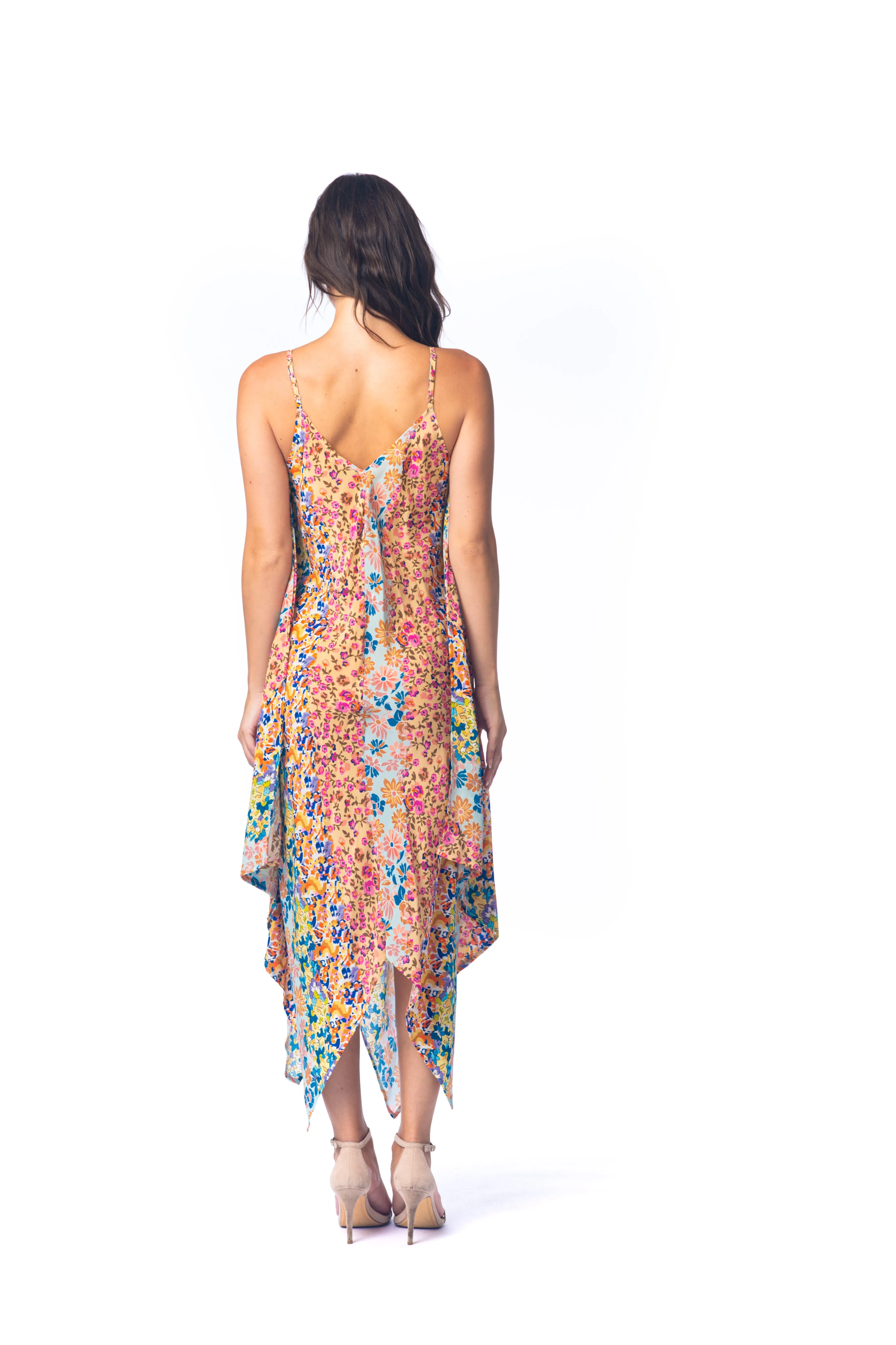 DREW FLORAL MIDI TANK DRESS