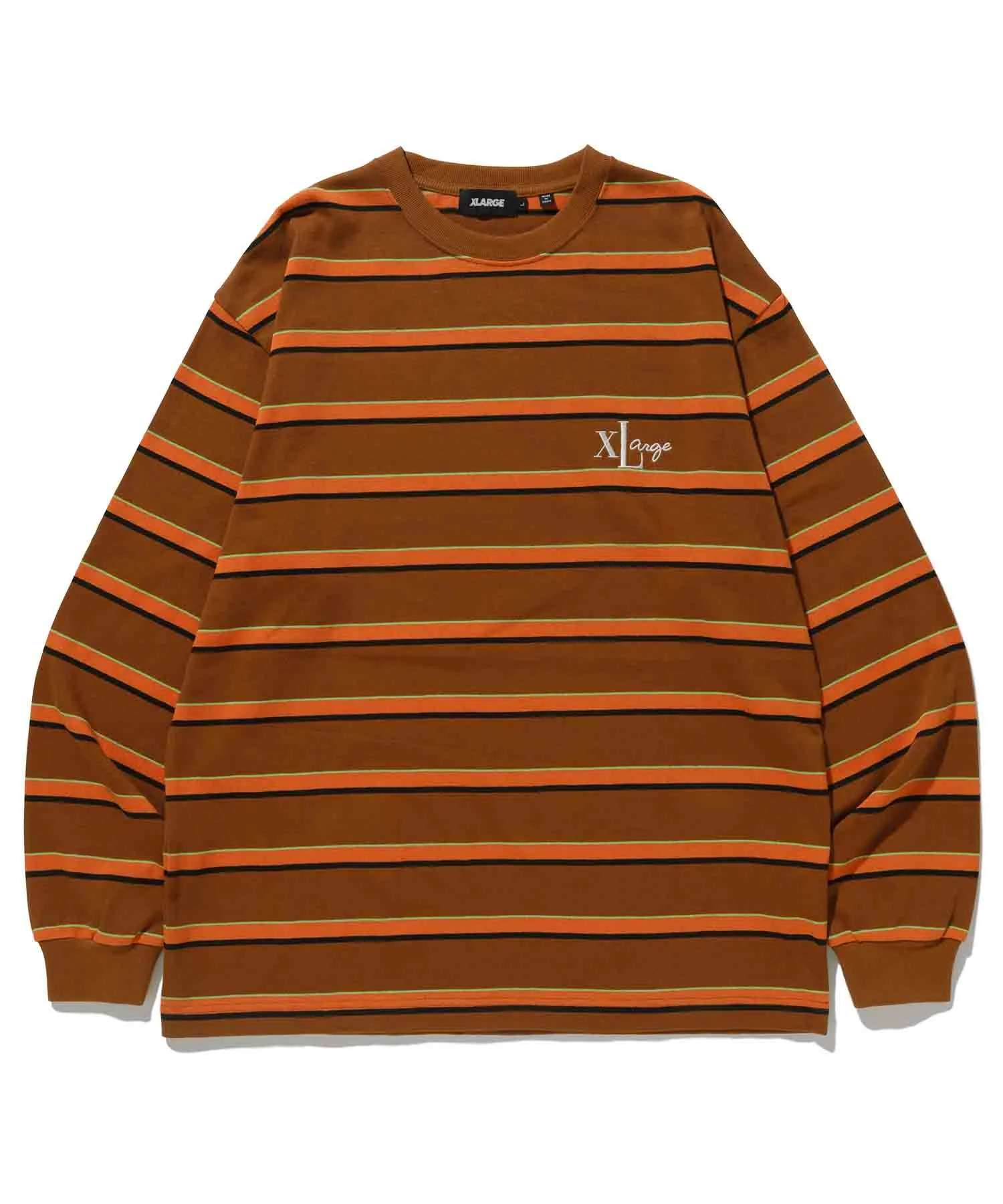 EMBROIDERED STRIPED L/S TEE