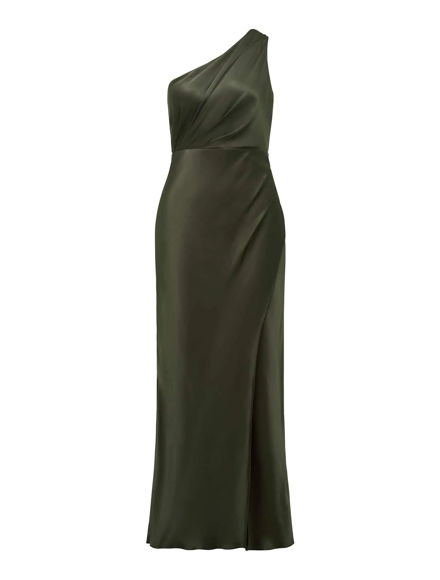 Emily One Shoulder Satin Maxi Dress