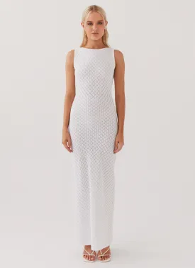 Etoile Knit Maxi Dress - White