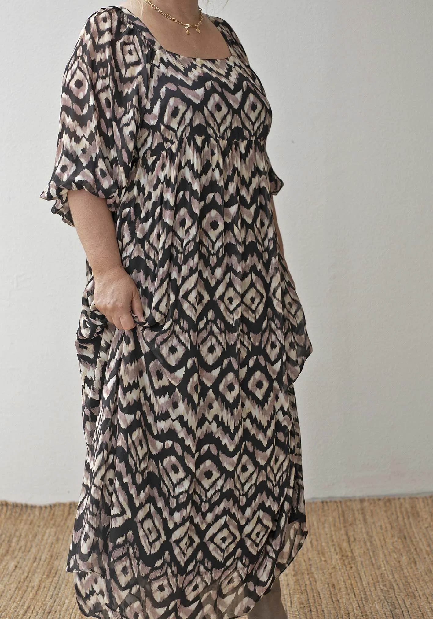 Expedition Tribal Sleeve Maxi Dress