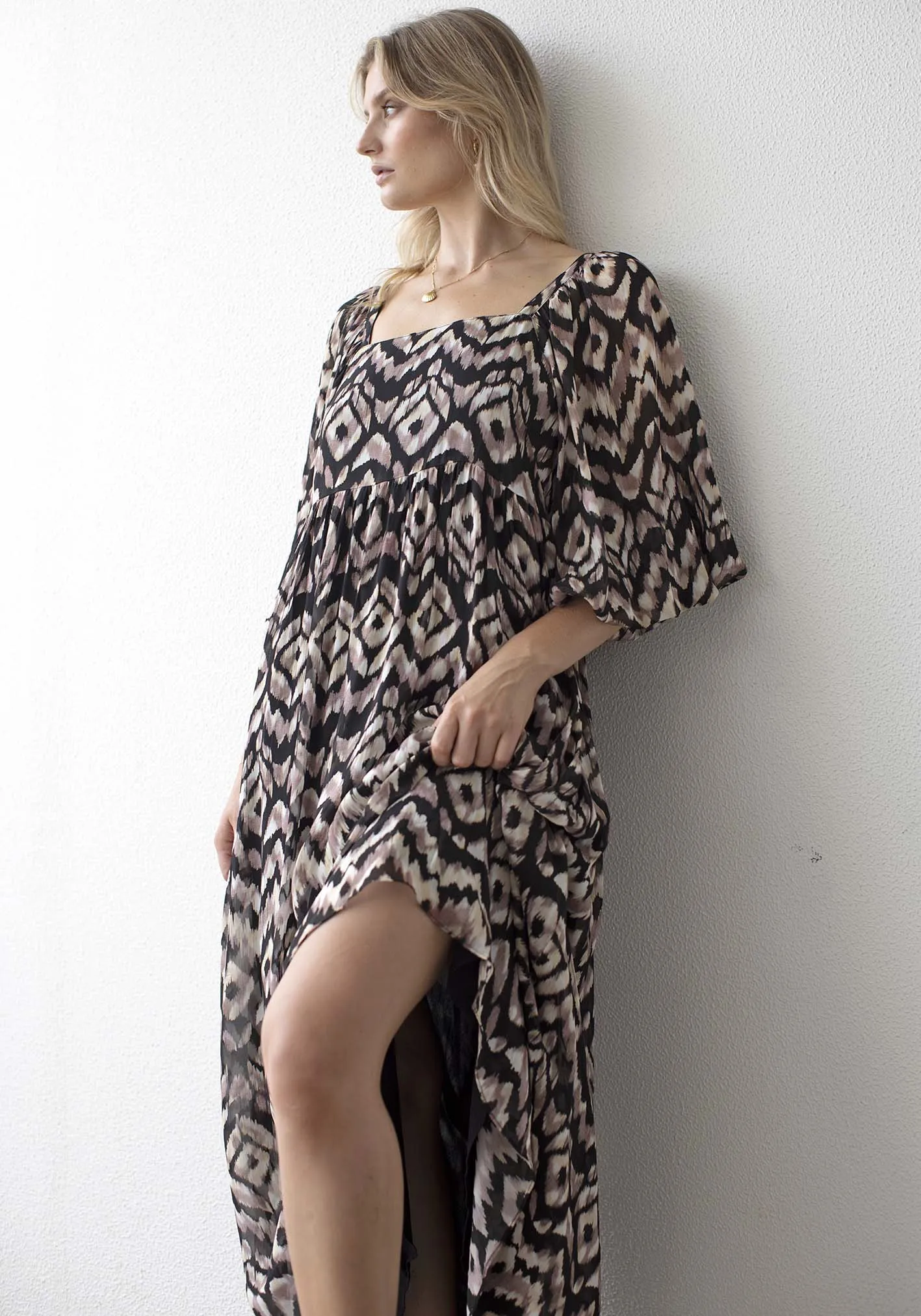 Expedition Tribal Sleeve Maxi Dress