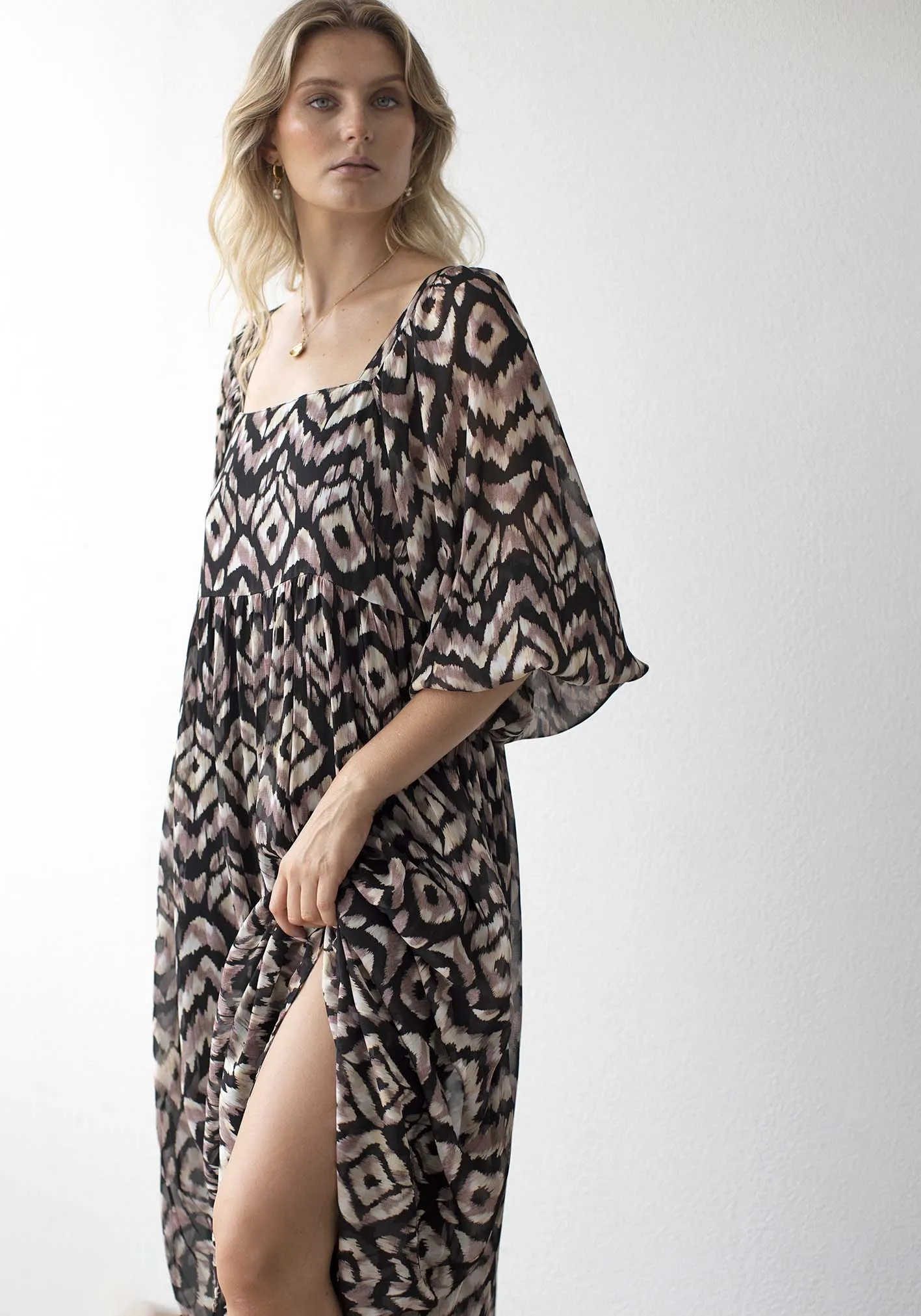 Expedition Tribal Sleeve Maxi Dress