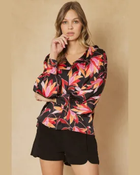 Floral Print V-Neck Top