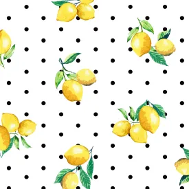 FS443 Lemon Polka Dots